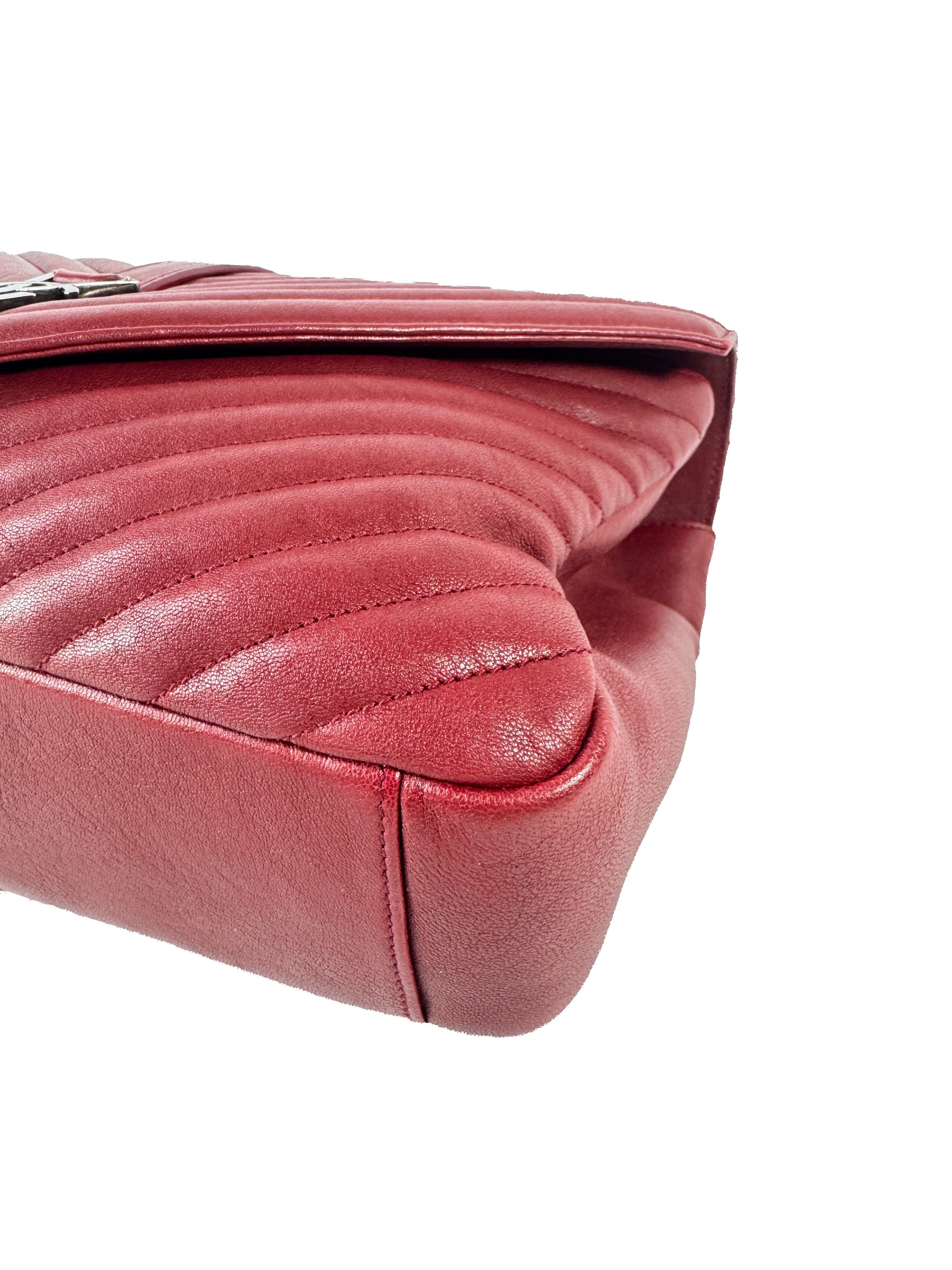 Saint Laurent red leather large College shoulder bag IDN-392738-0717