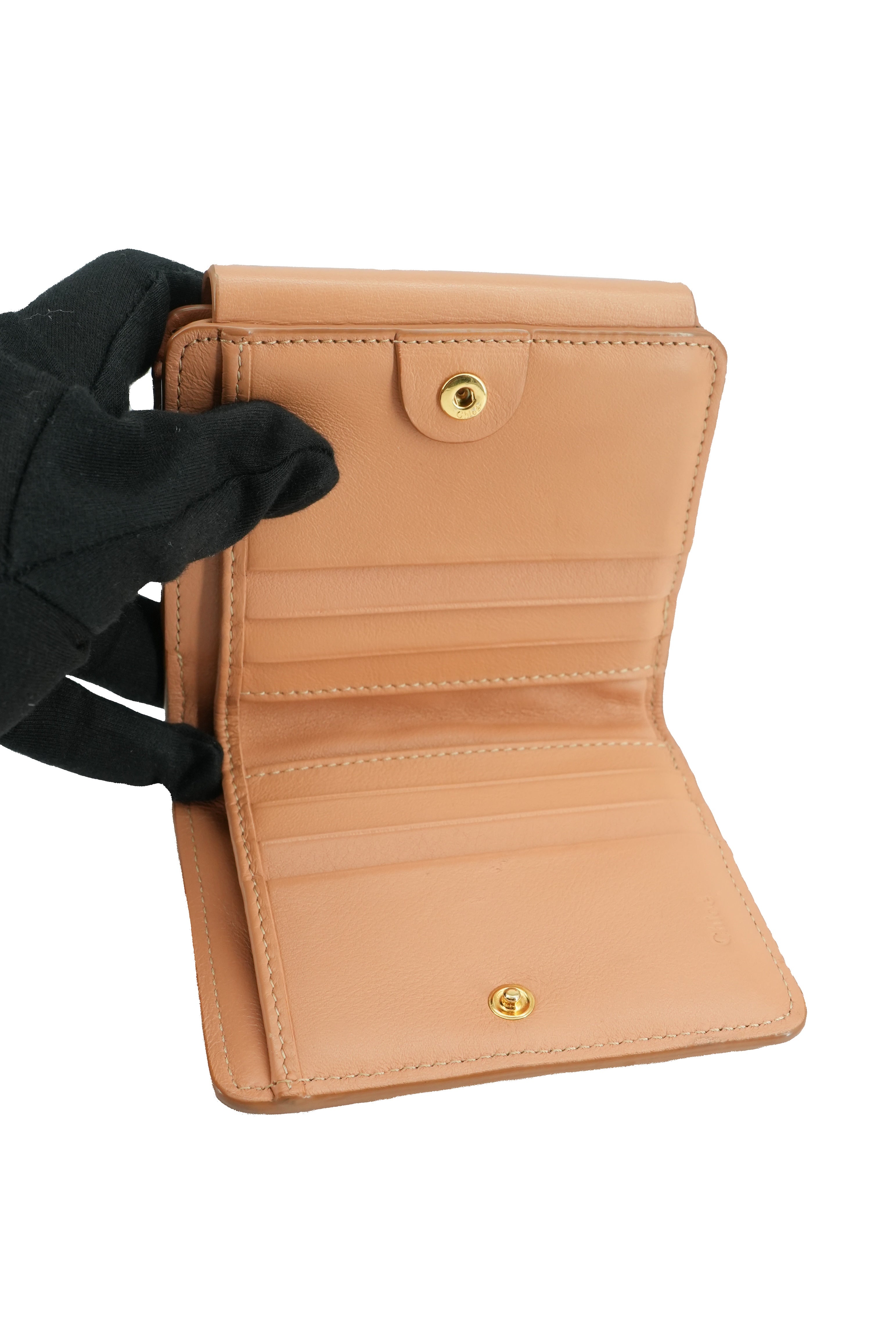 Chloé peach Drew compact wallet 99-65