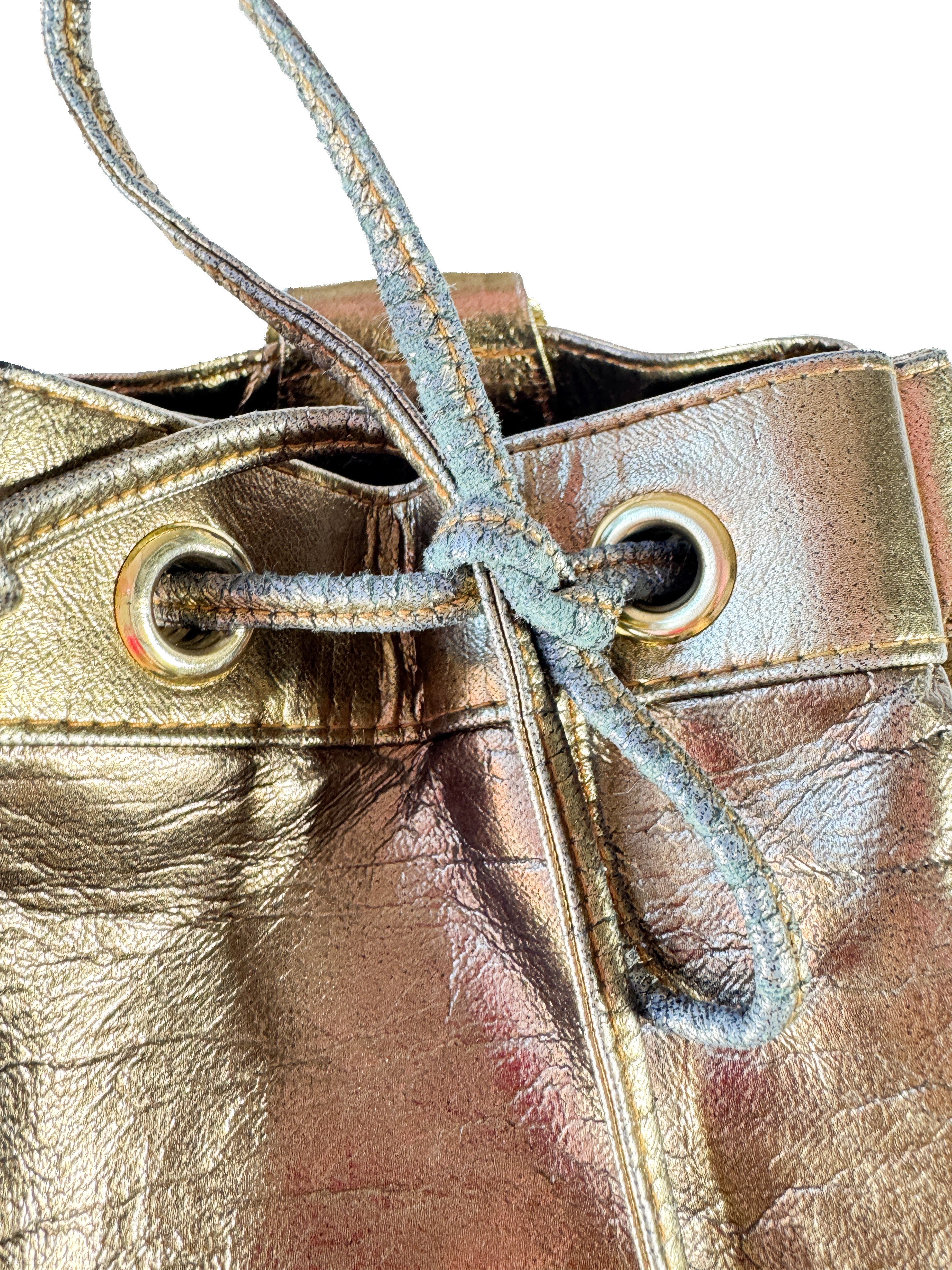 Moschino vintage Redwall bronze logo sling pack backpack