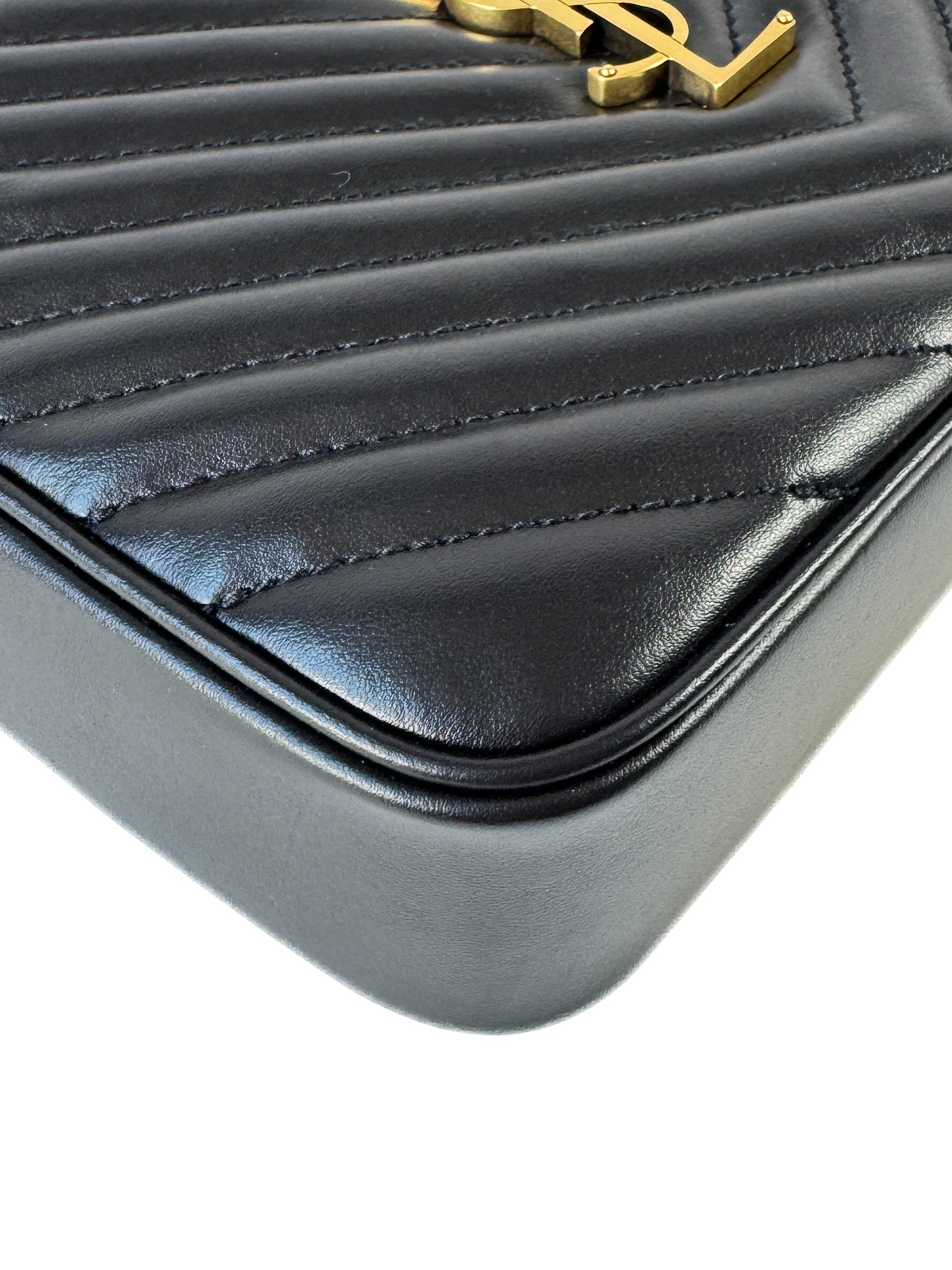 Saint Laurent black Lou medium camera bag FLY761554-0124