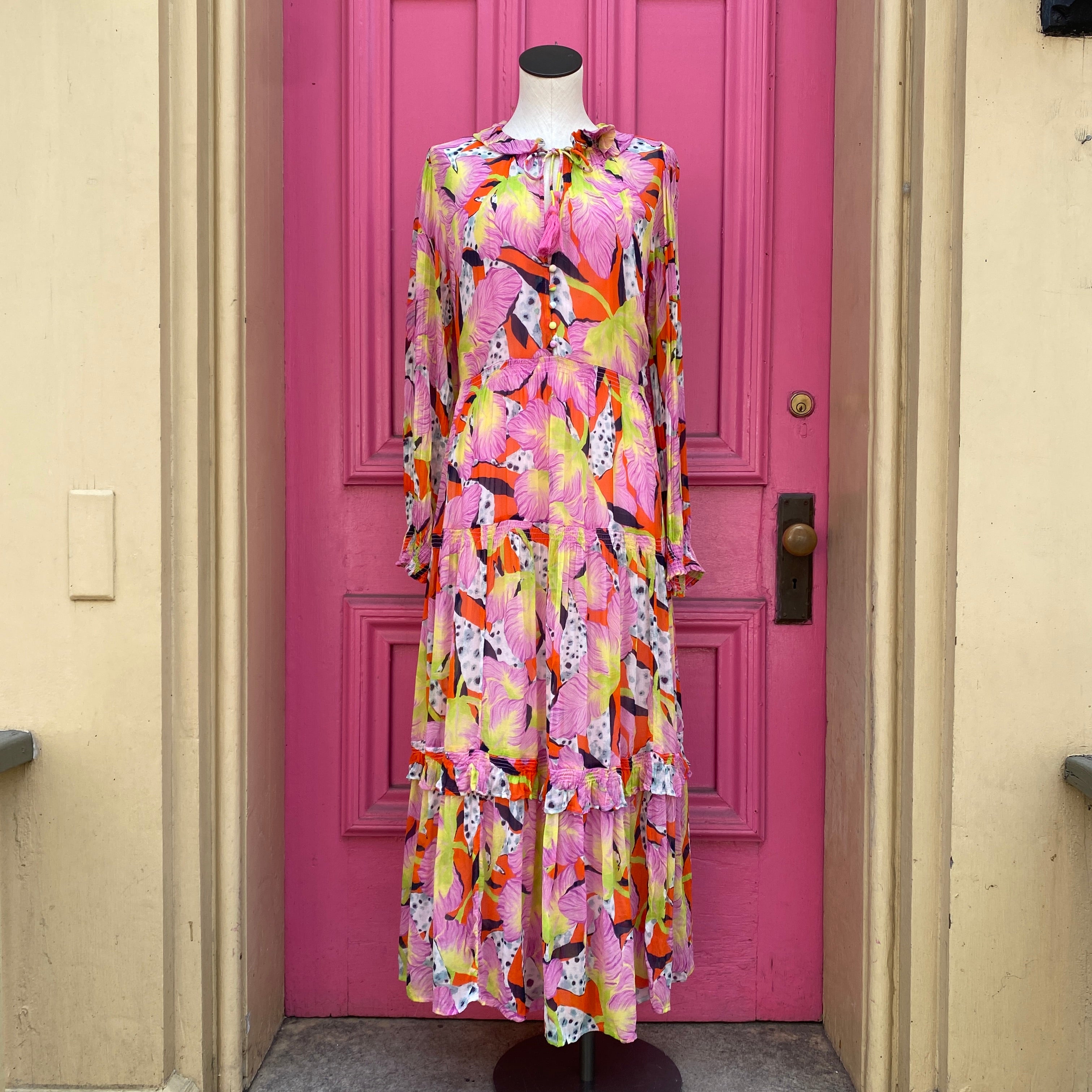 Yukiko Noritake for Anthropologie multicolor dress size XL