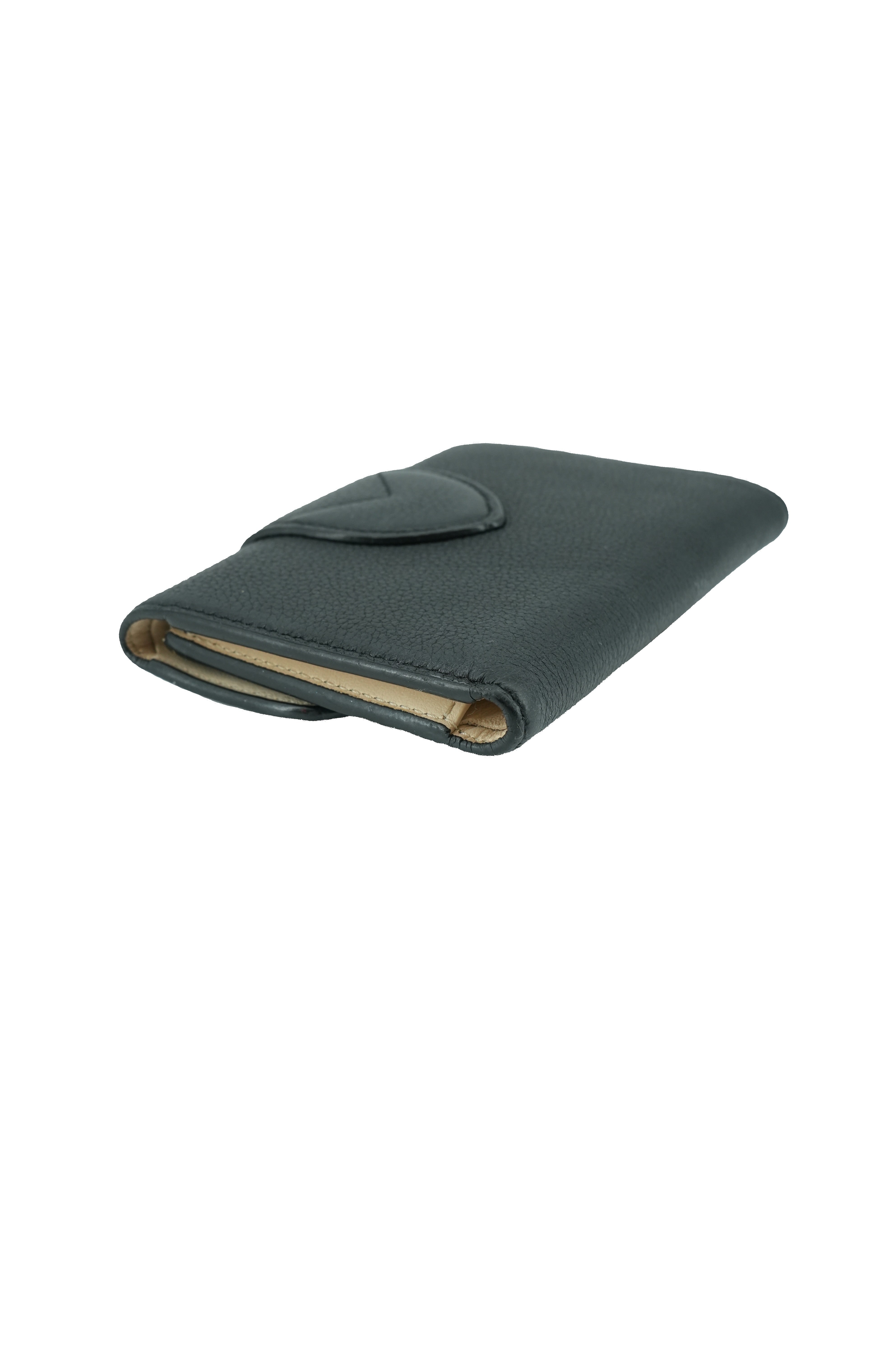 Louis Vuitton black leather Pont 9 compact wallet NFC