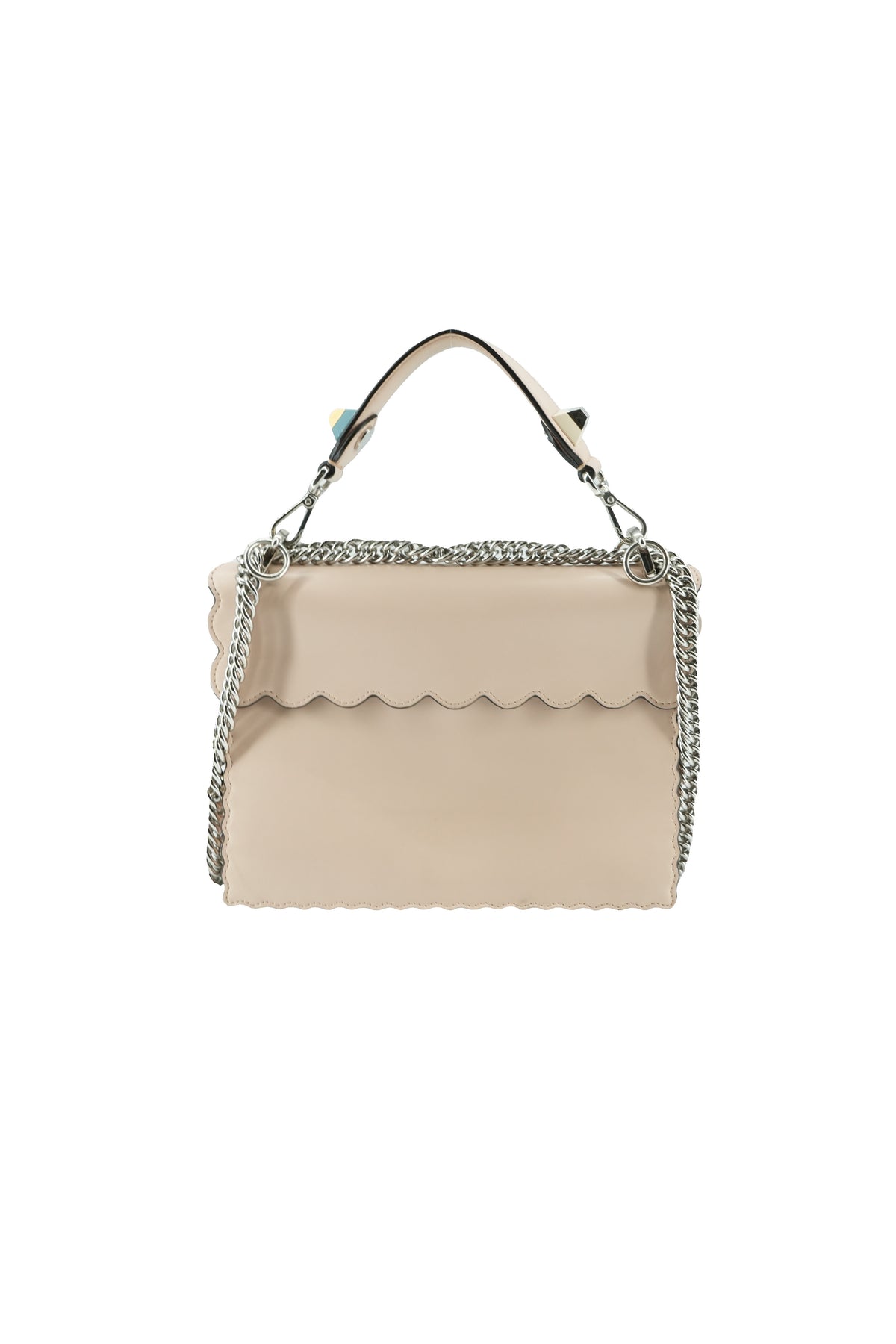 Fendi light pink Kan I scalloped shoulder bag 8762