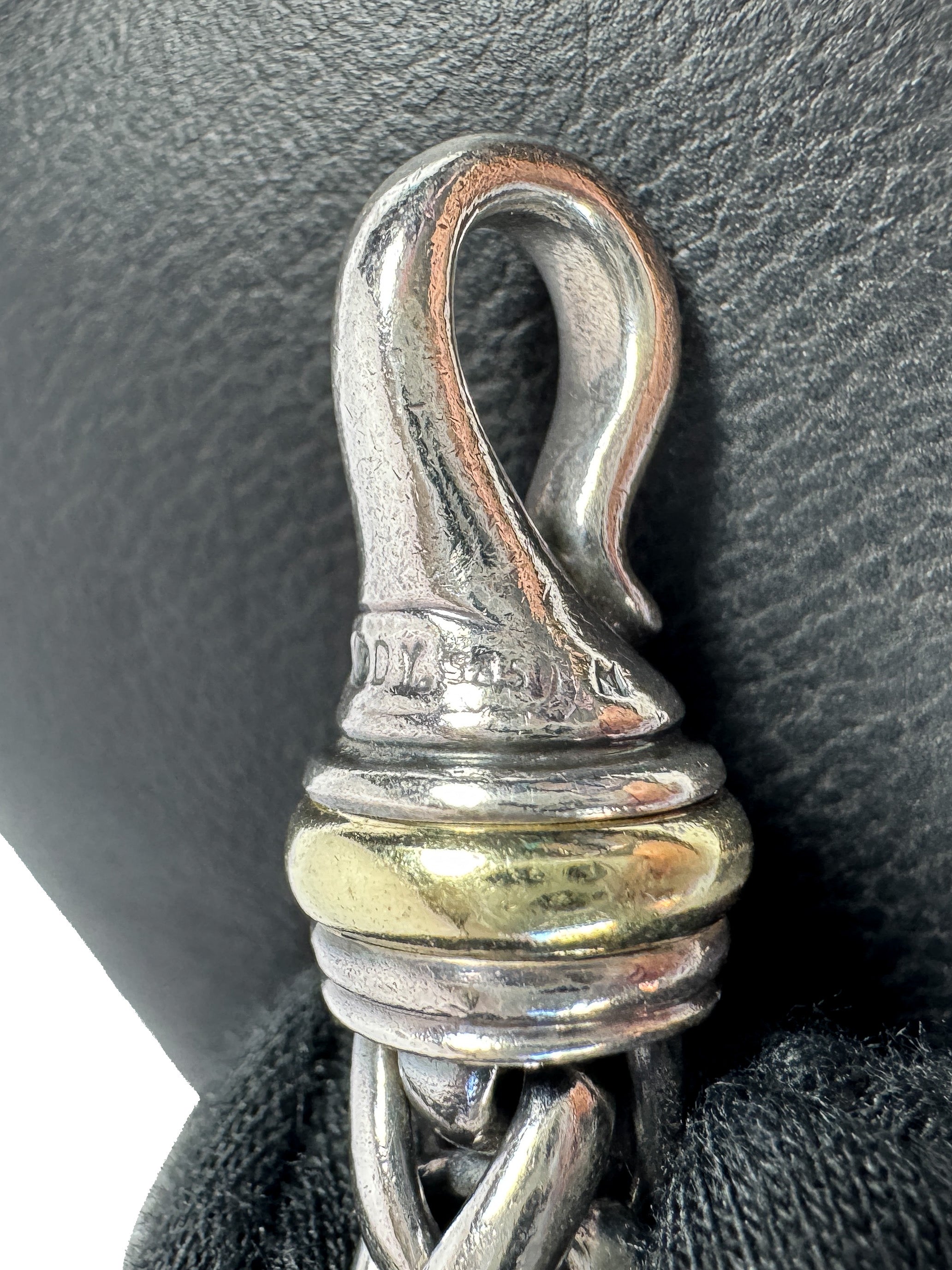 David Yurman sterling silver, 18k gold Wheat chain bracelet