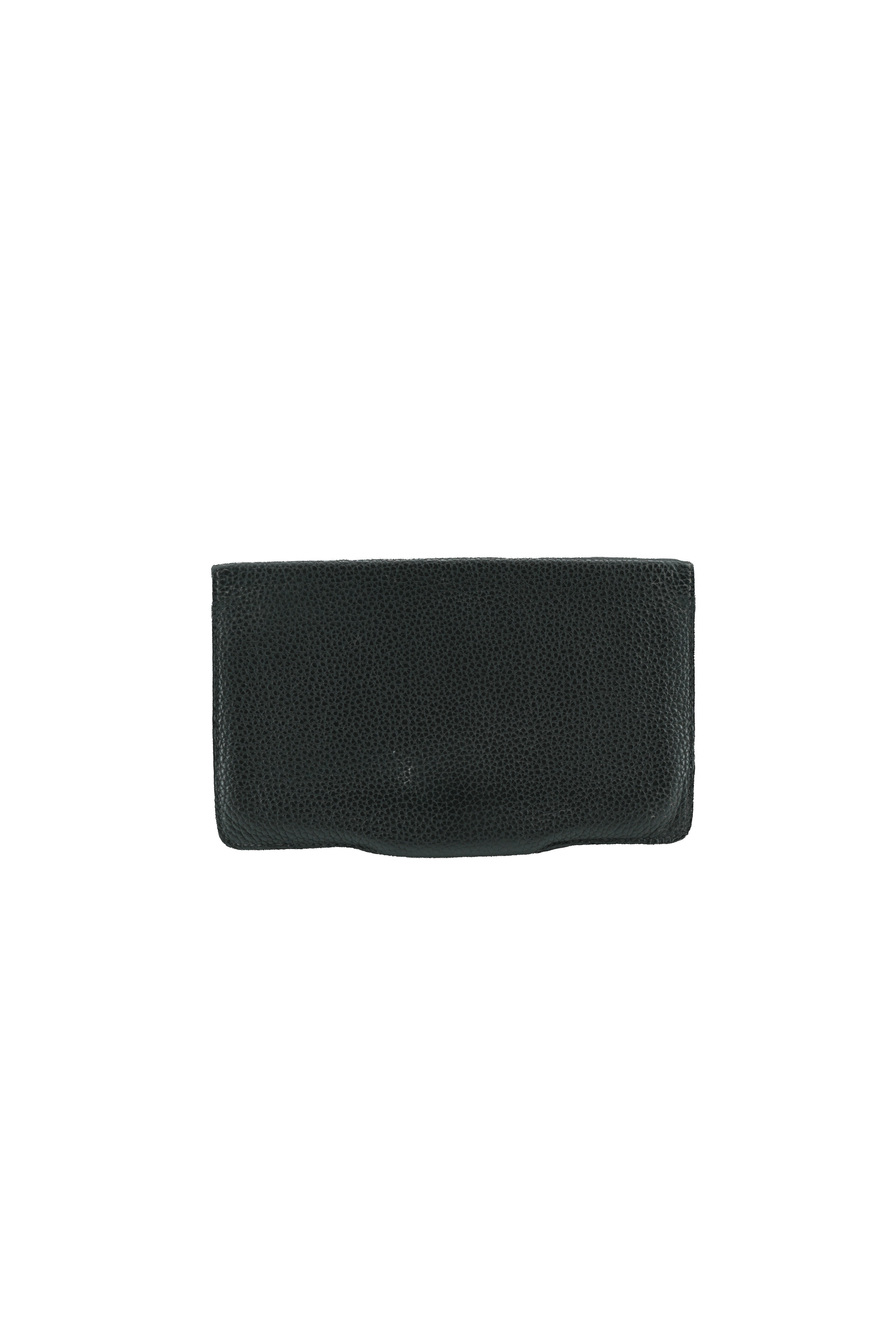 Hermès black leather Dogon wallet sqaure H