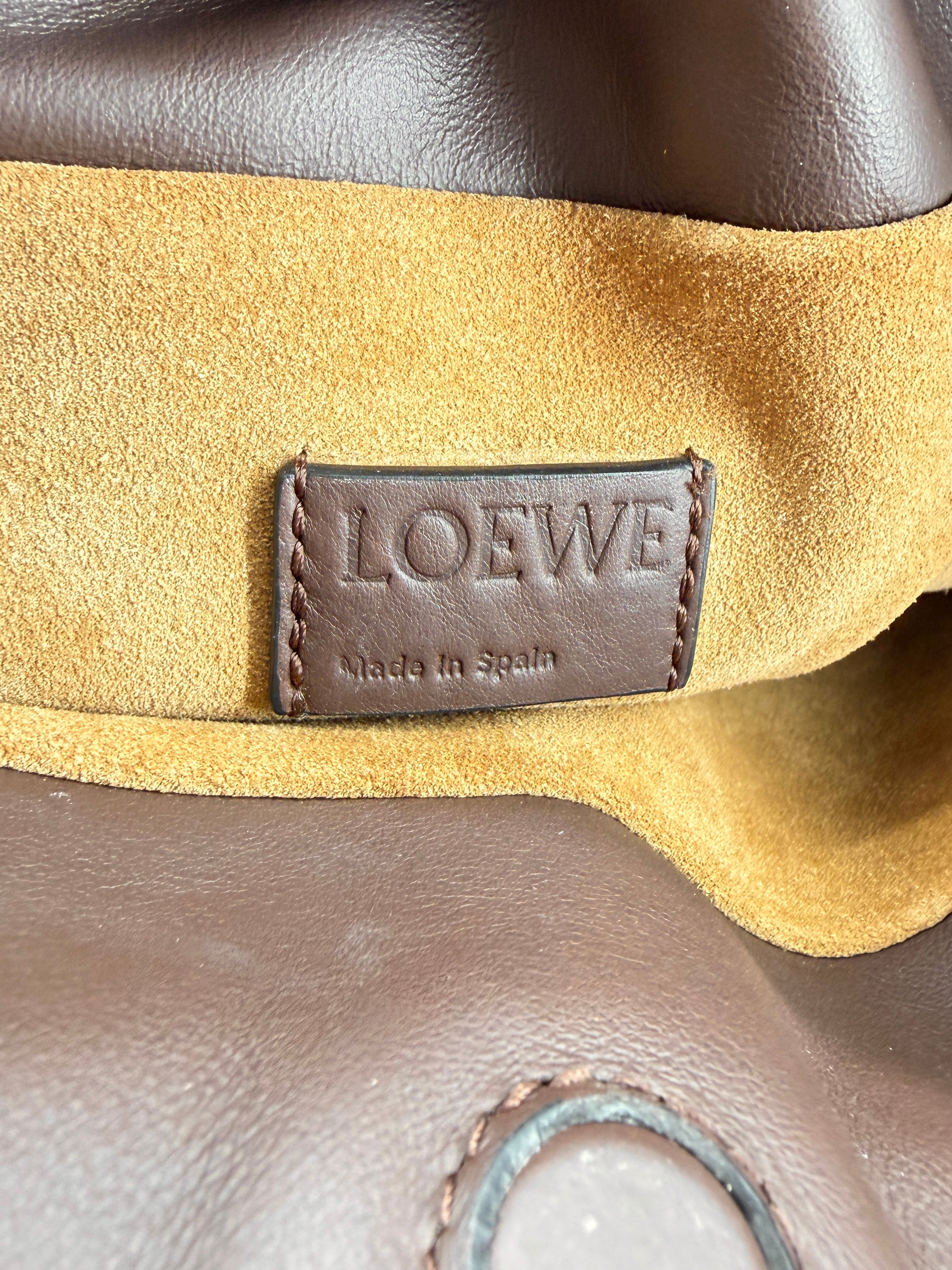 Loewe brown medium Flamenco clutch bag 052403