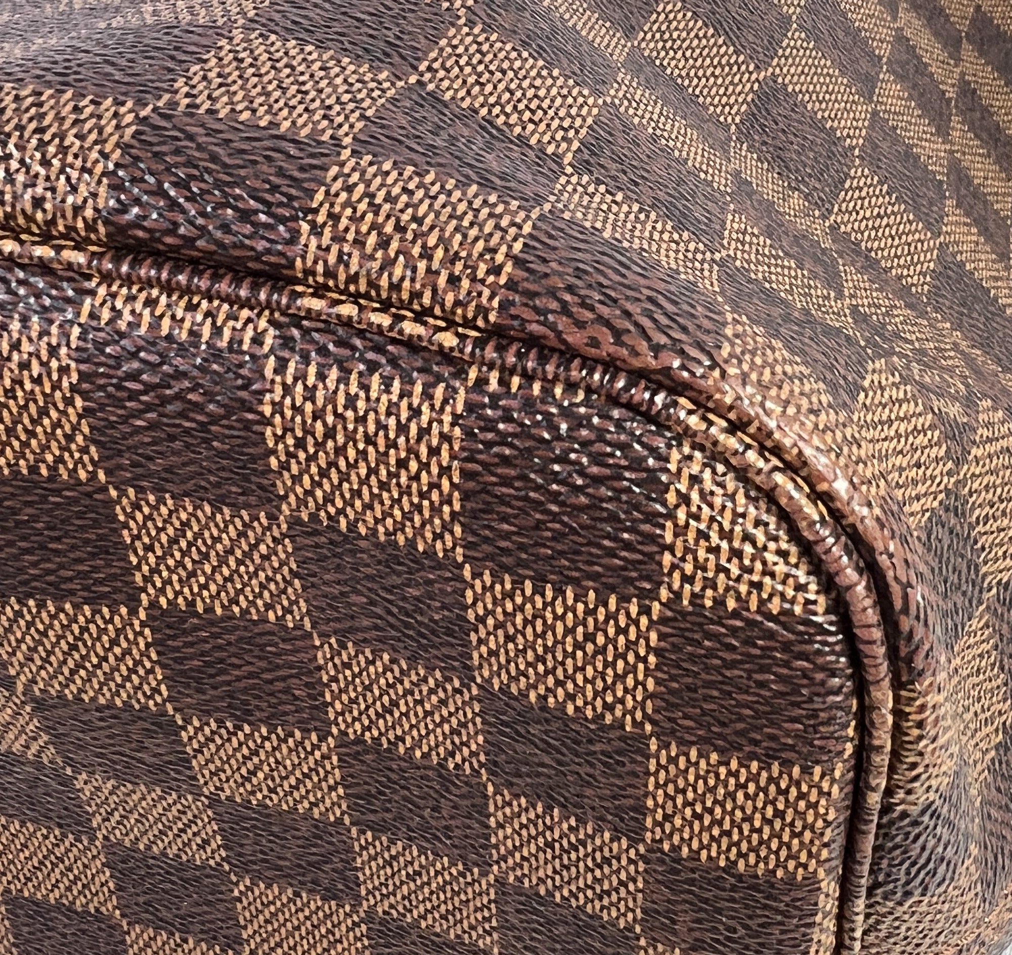 Louis Vuitton damier ebene neverfull MM ballerina interior 2018
