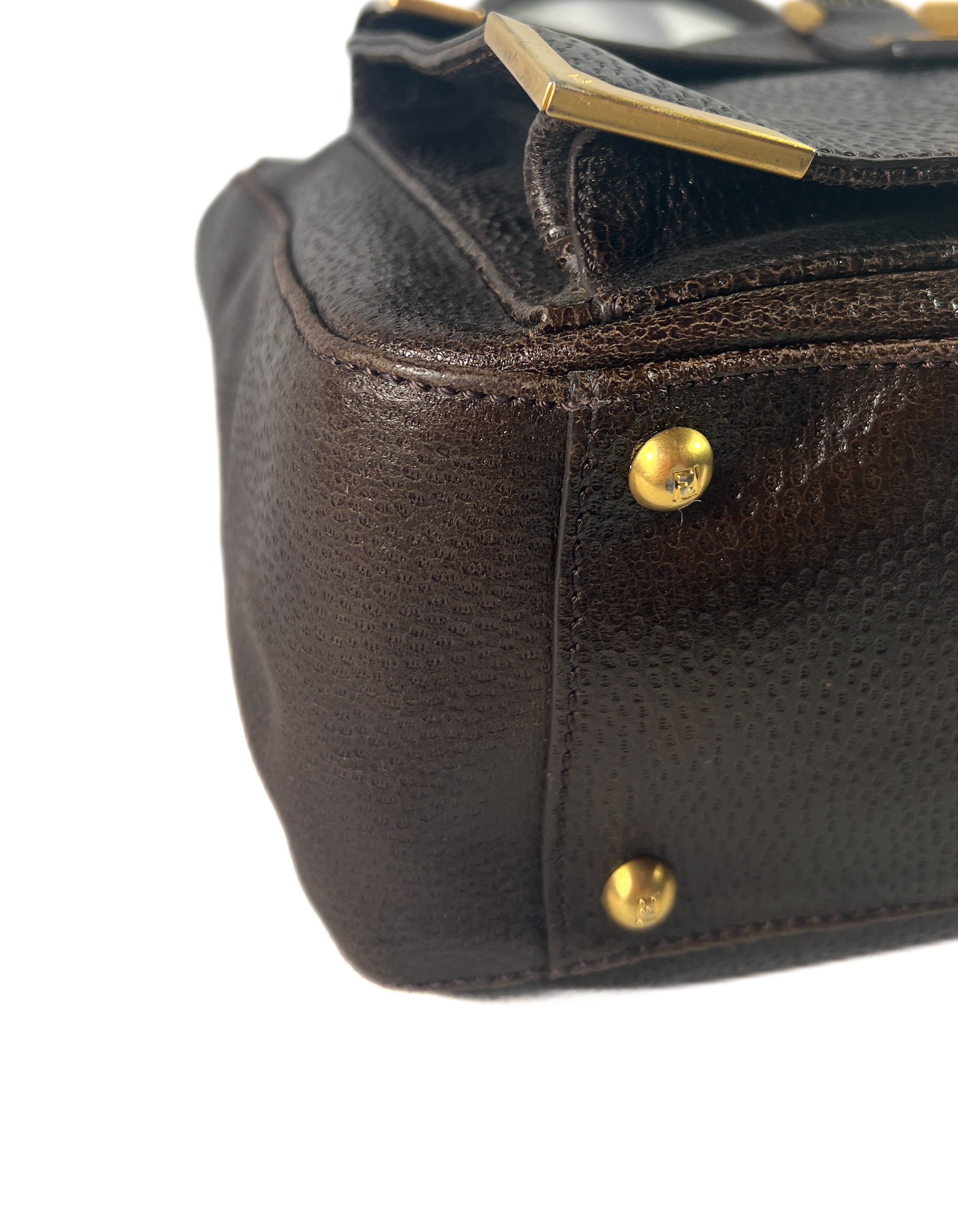 Fendi brown leather Classico No 3 satchel