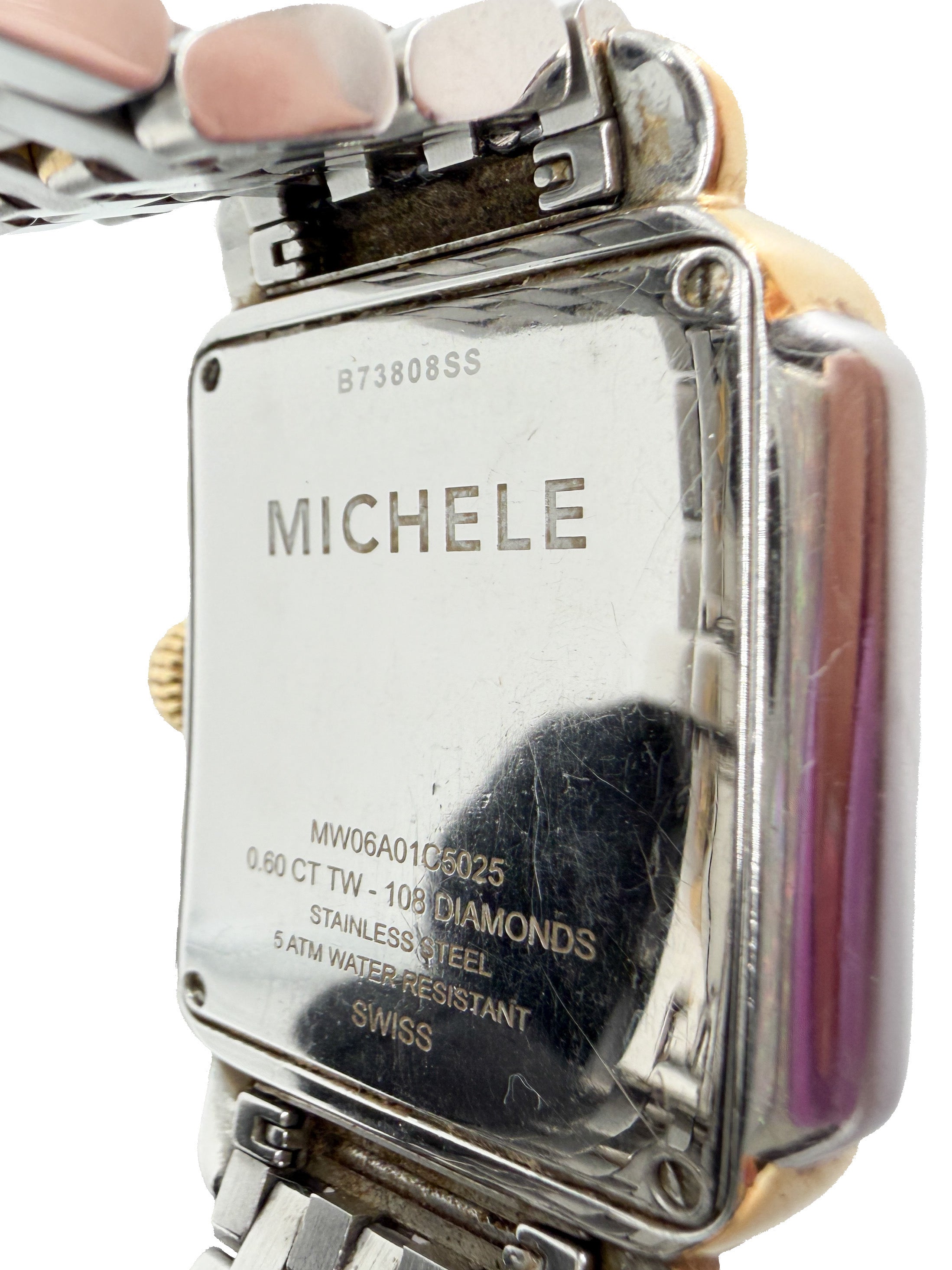 Michele Deco Chronograph two tone diamond 33MM watch B73808SS