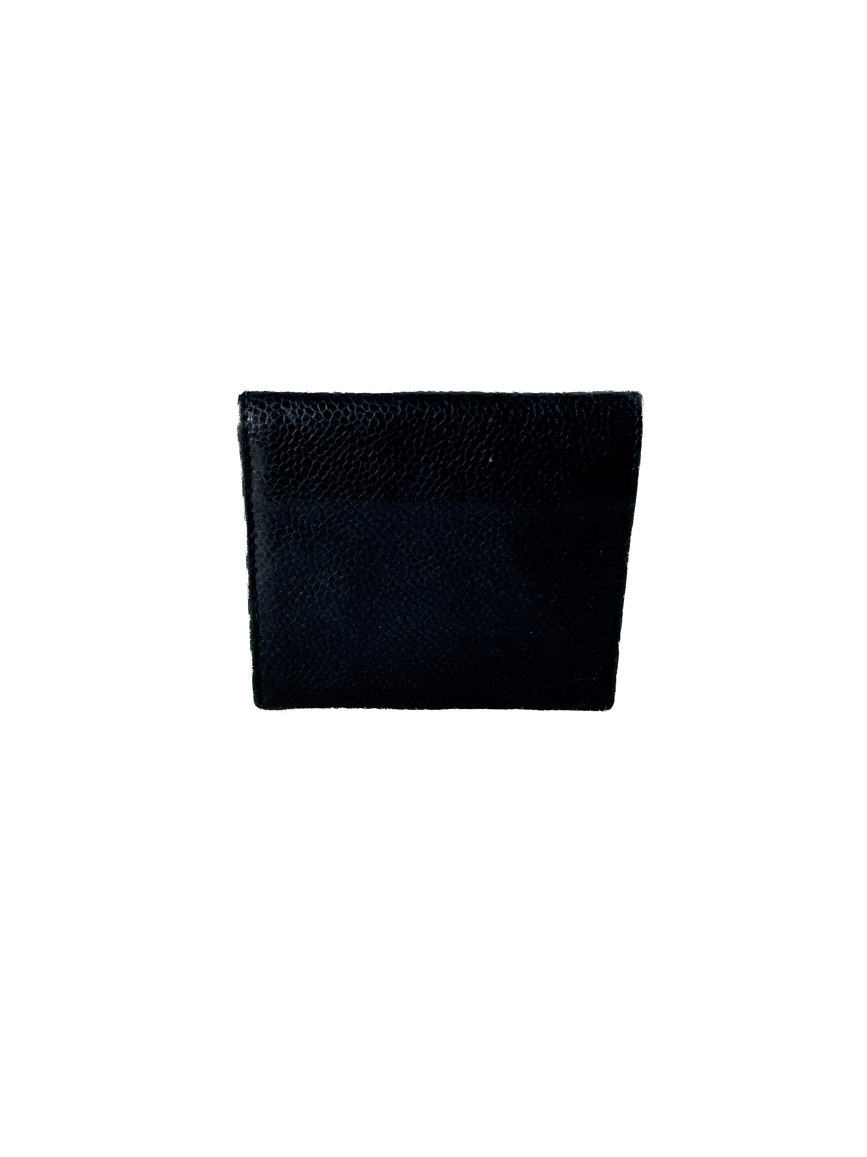 Chanel black caviar leather CC coin wallet 4255765