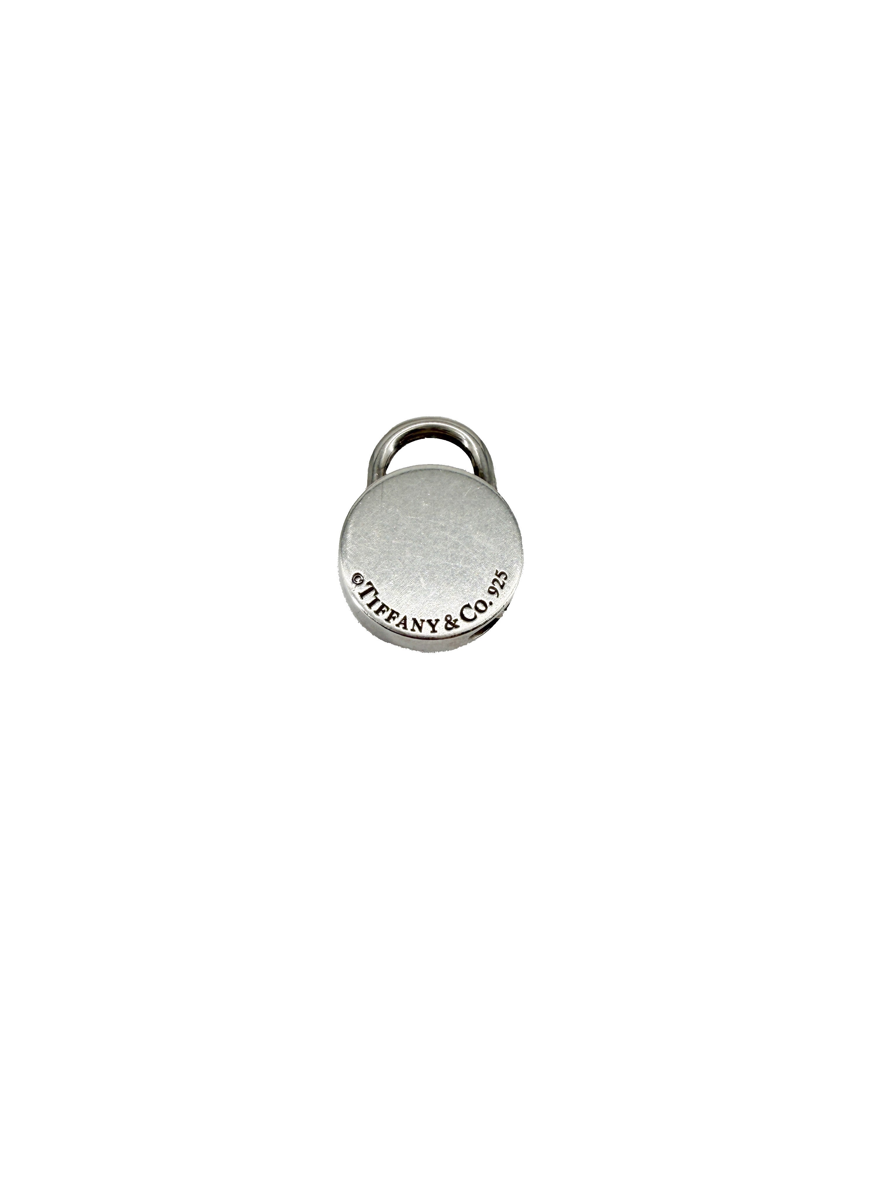 Tiffany & Co sterling silver notes lock charm