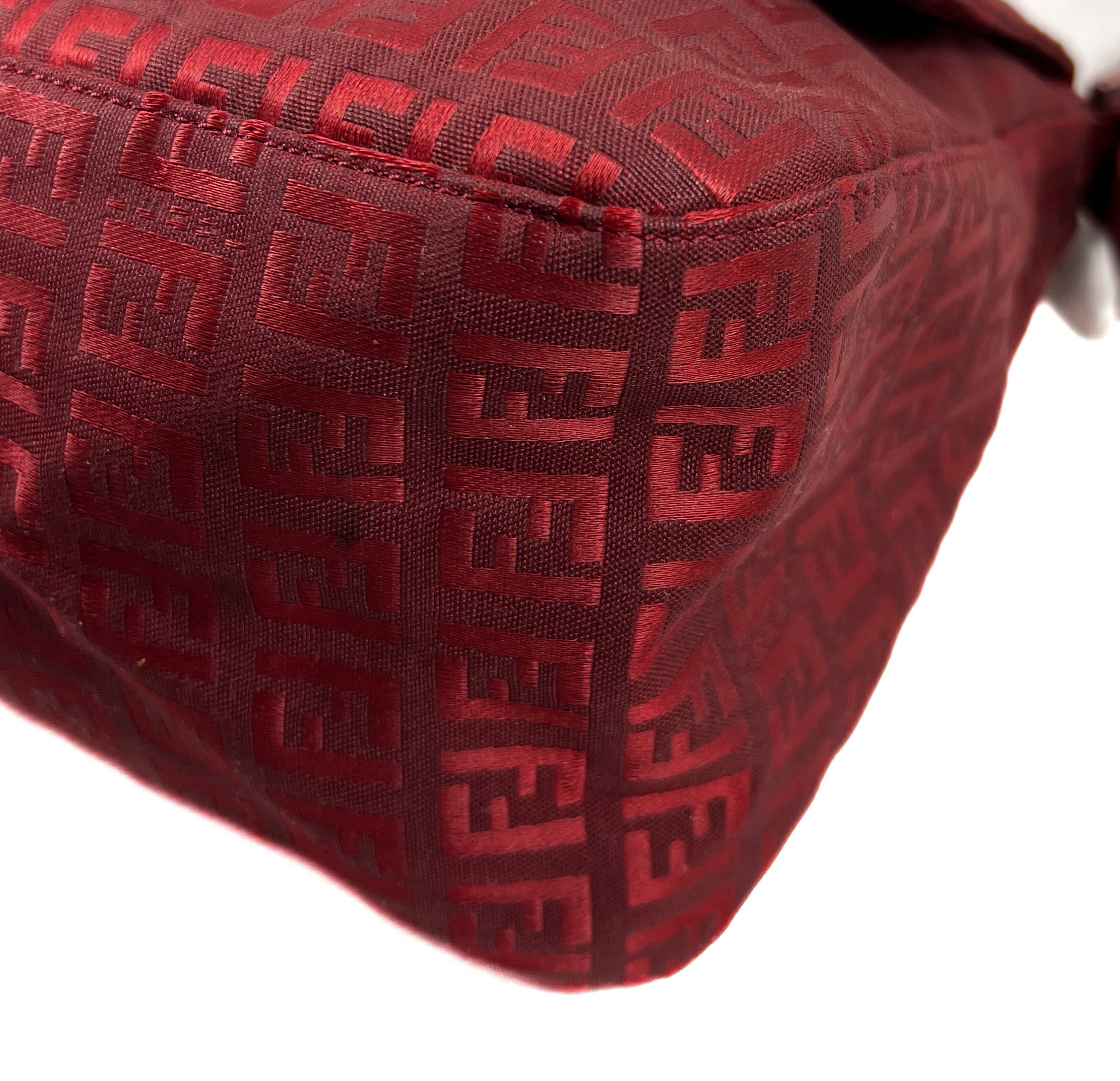 Fendi red Zucchino Mamma Baguette shoulder bag