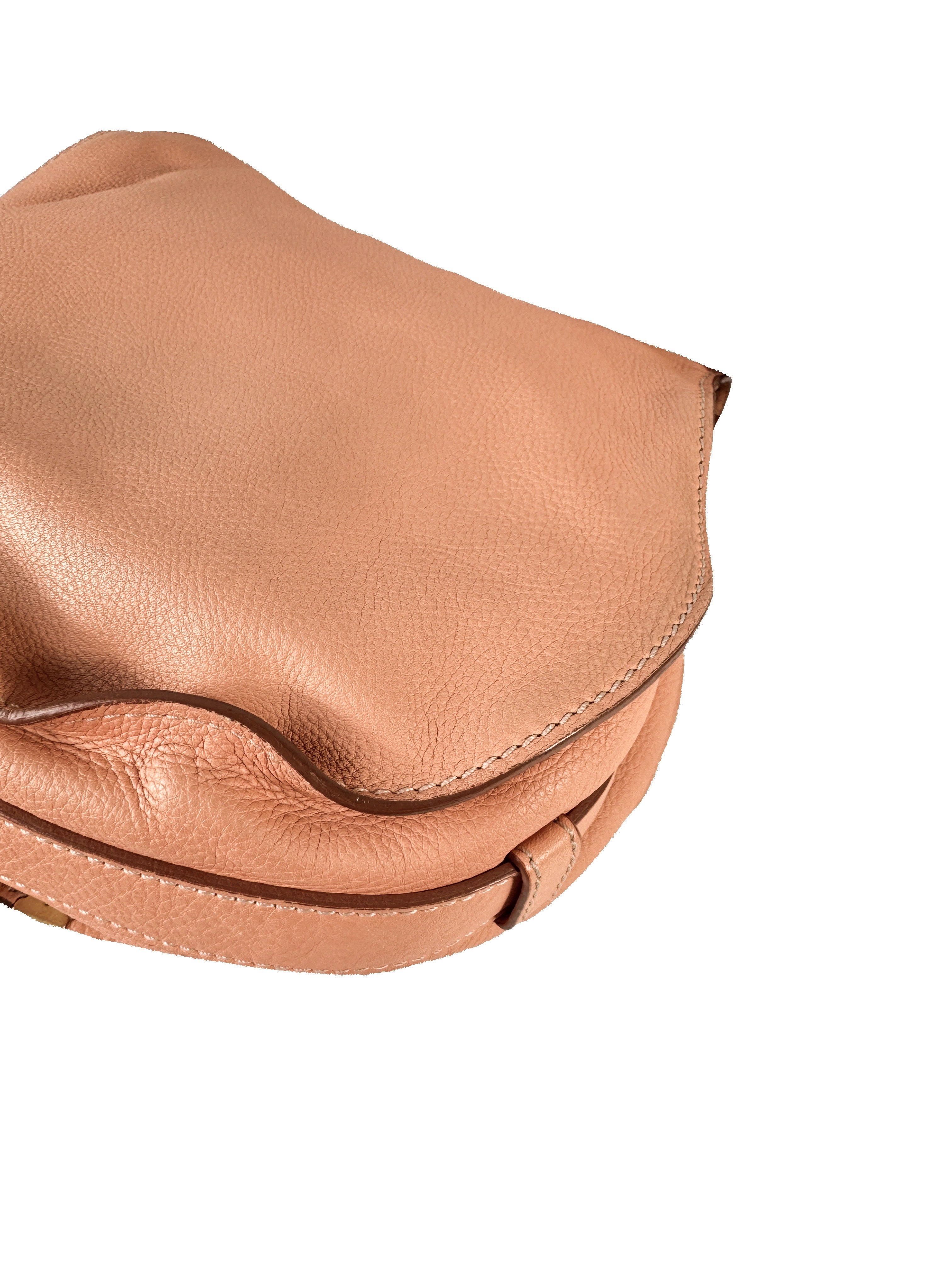 Chloé peach medium Marcie crossbody 01-13-62-65