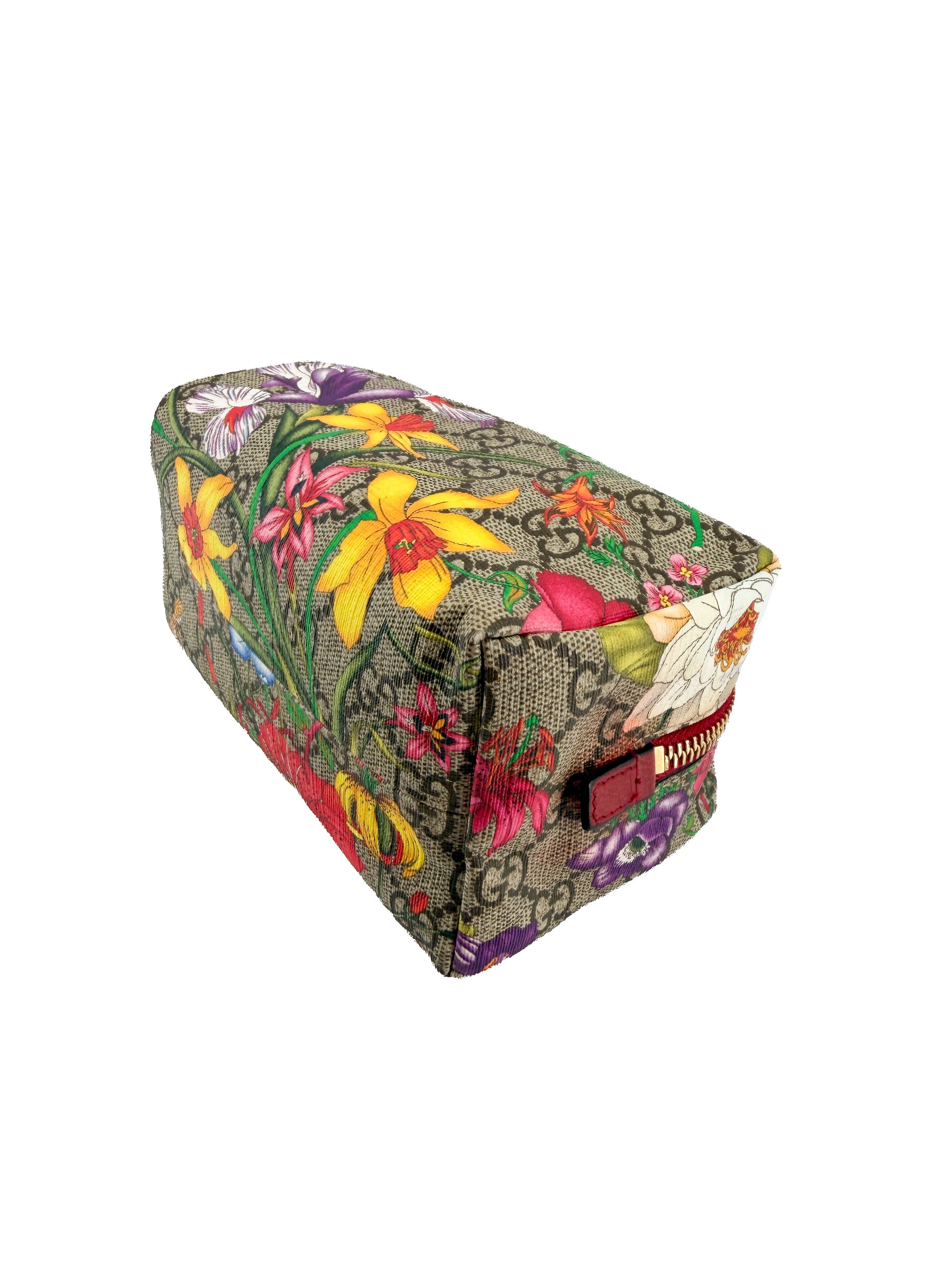 Gucci GG Supreme floral zip pouch 5483932778