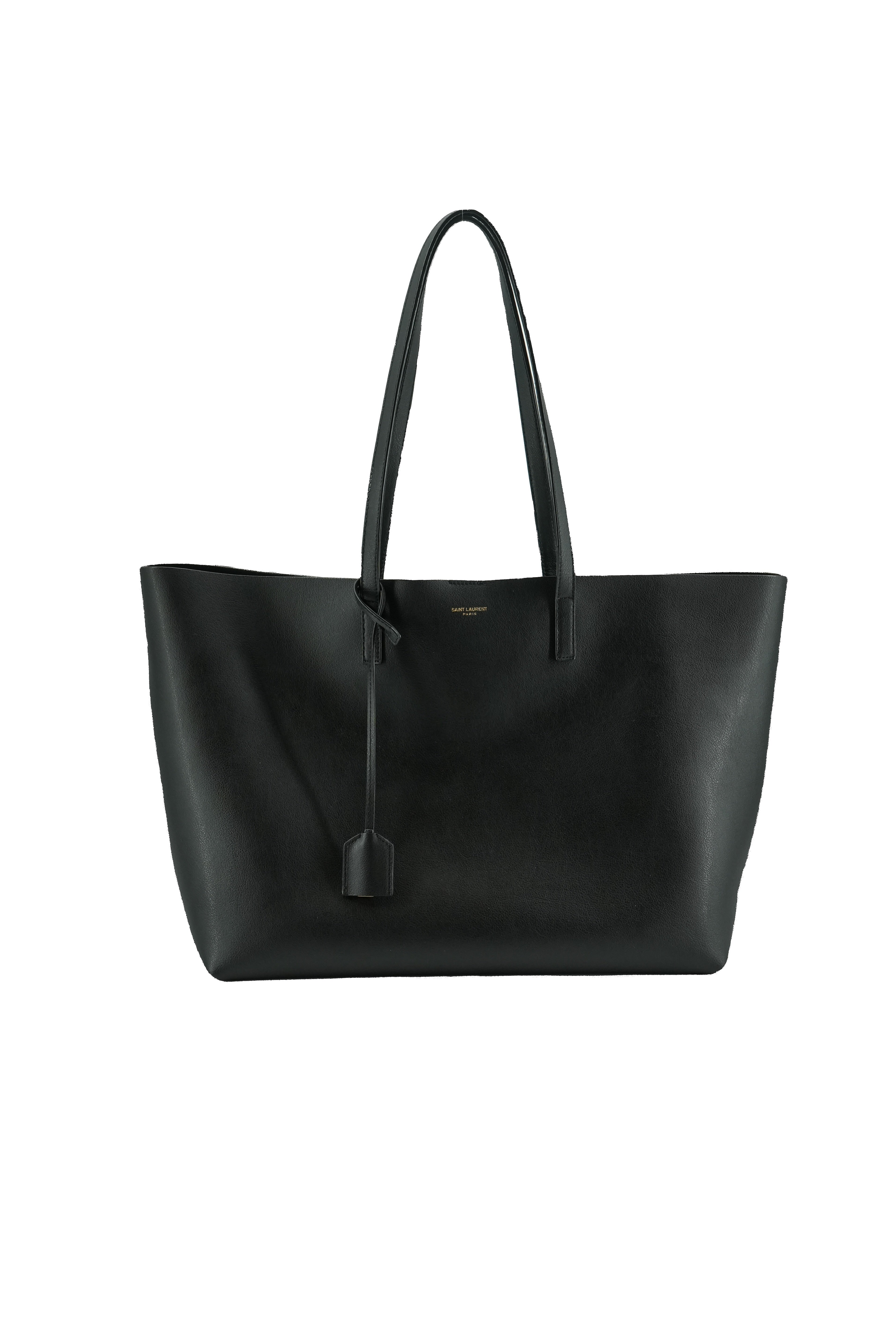 Saint Laurent black leather shopping tote TCT600281-0722