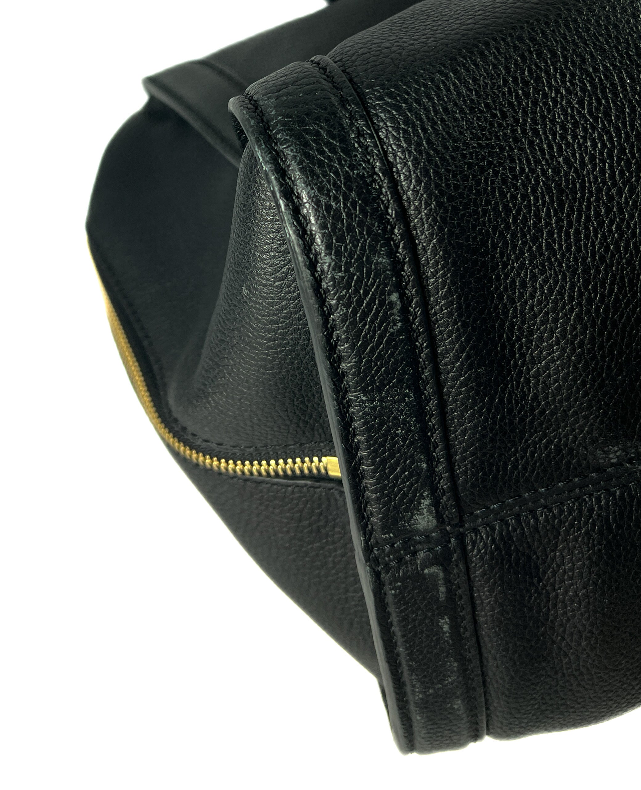 Alexander McQueen black leather Zippe tote