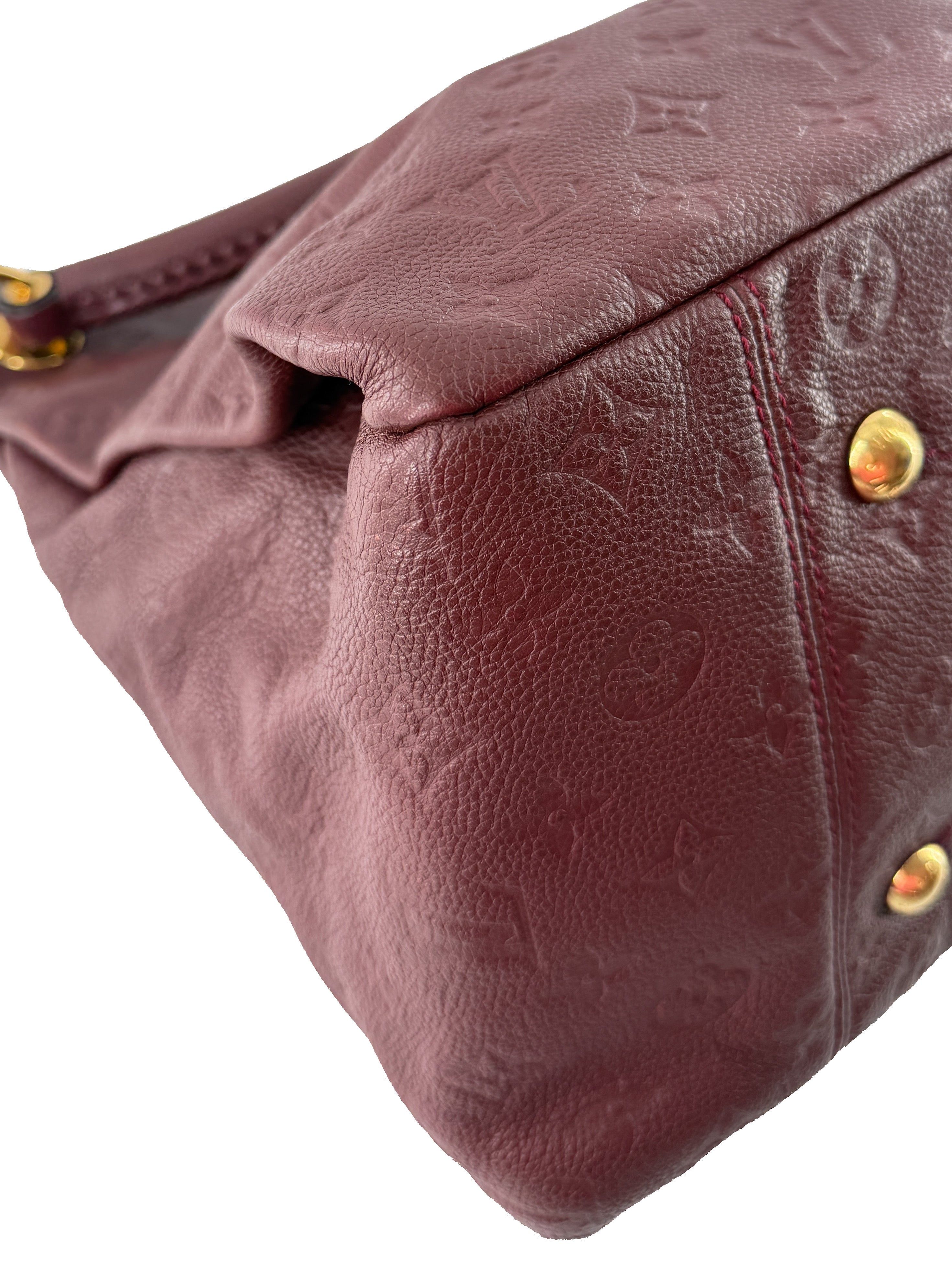 Louis Vuitton monogram empreinte leather dark red Artsy MM TR3151