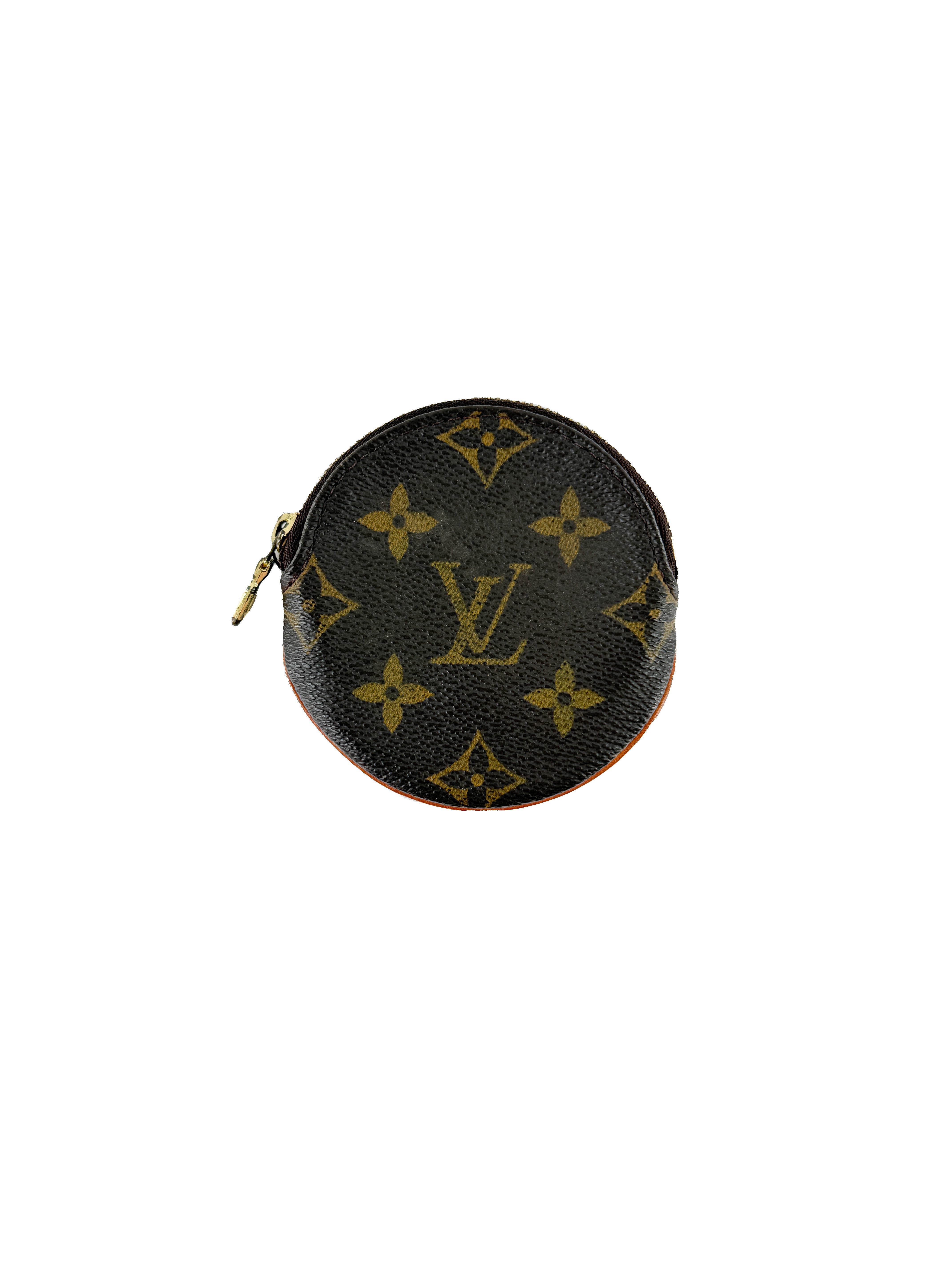 Louis Vuitton monogram Porte Monnaie round coin wallet