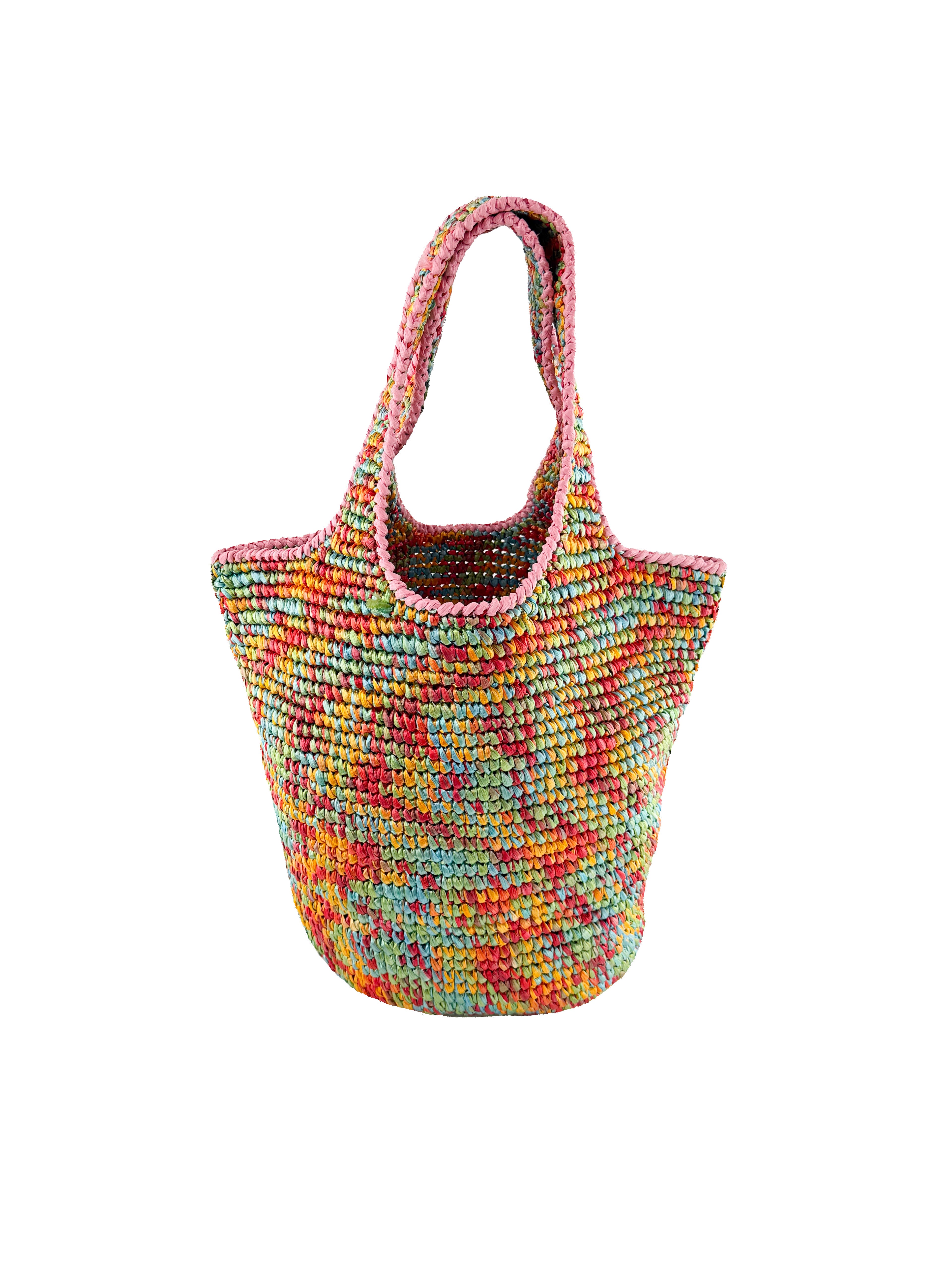 Gucci GG multicolor Raffia Blondie tote 746228 520981