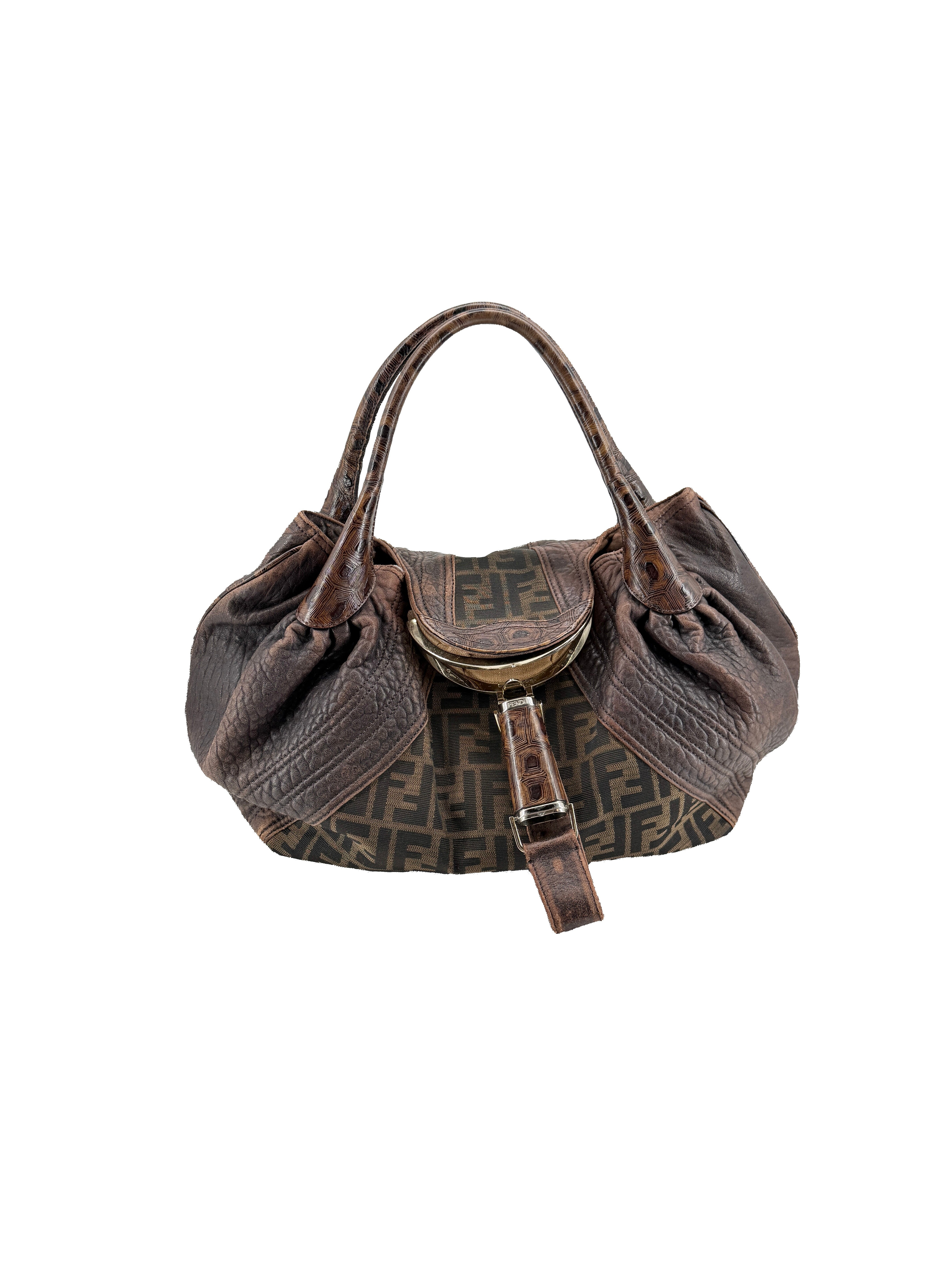Fendi brown Zucca Spy bag *as is*