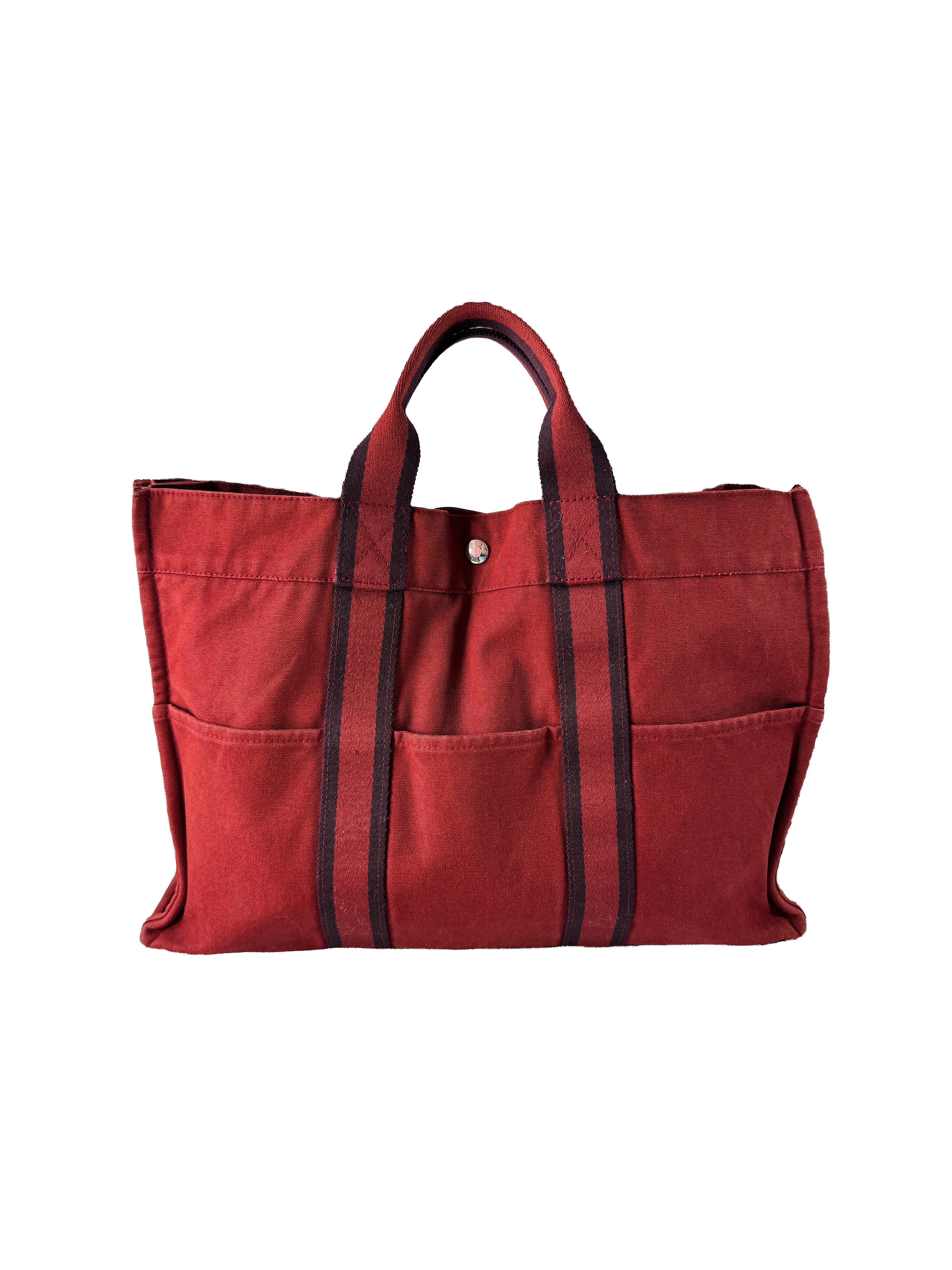 Hermès red fourre tote GM *as is*