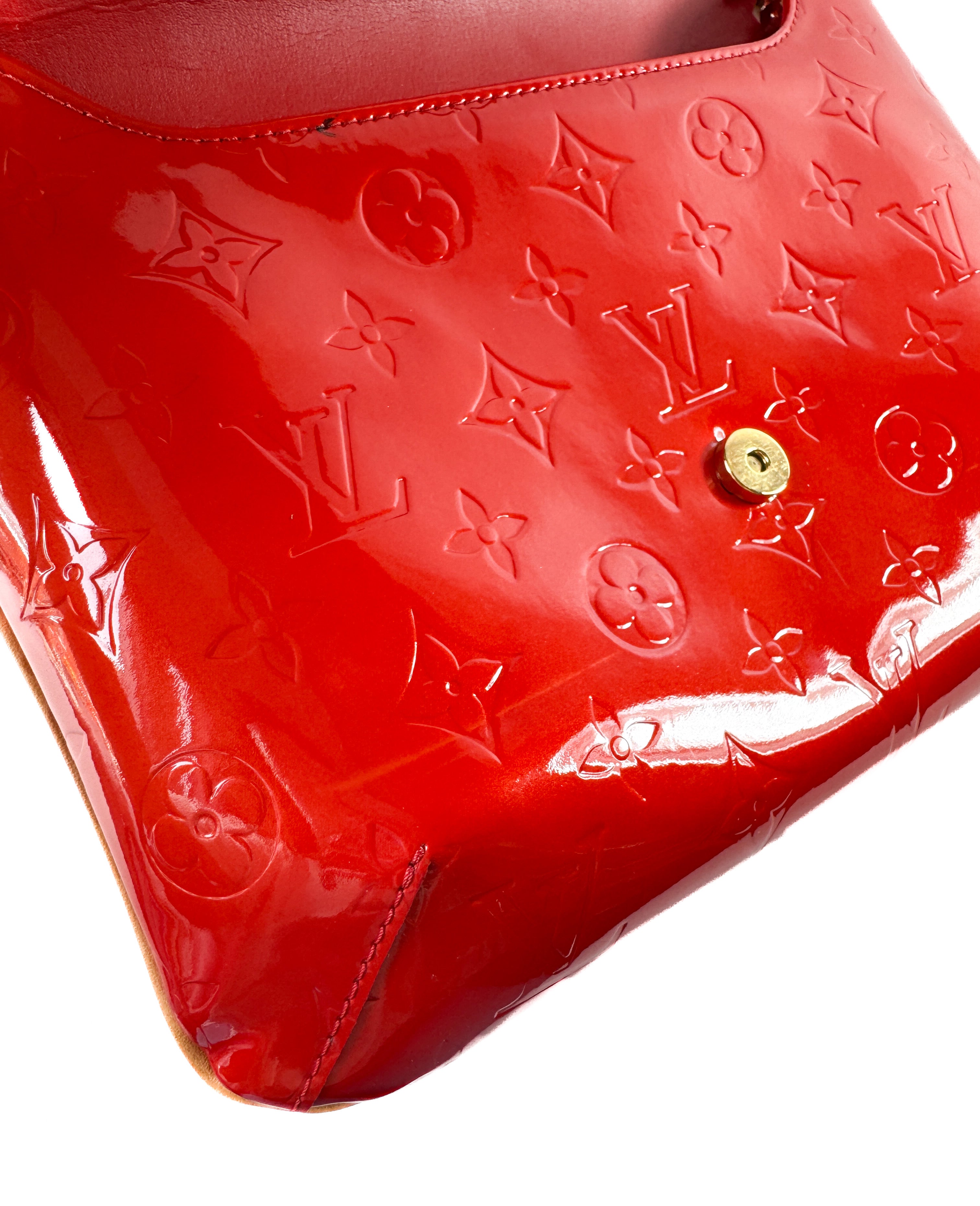 Louis Vuitton red vernis Thompson street shoulder bag CA0031