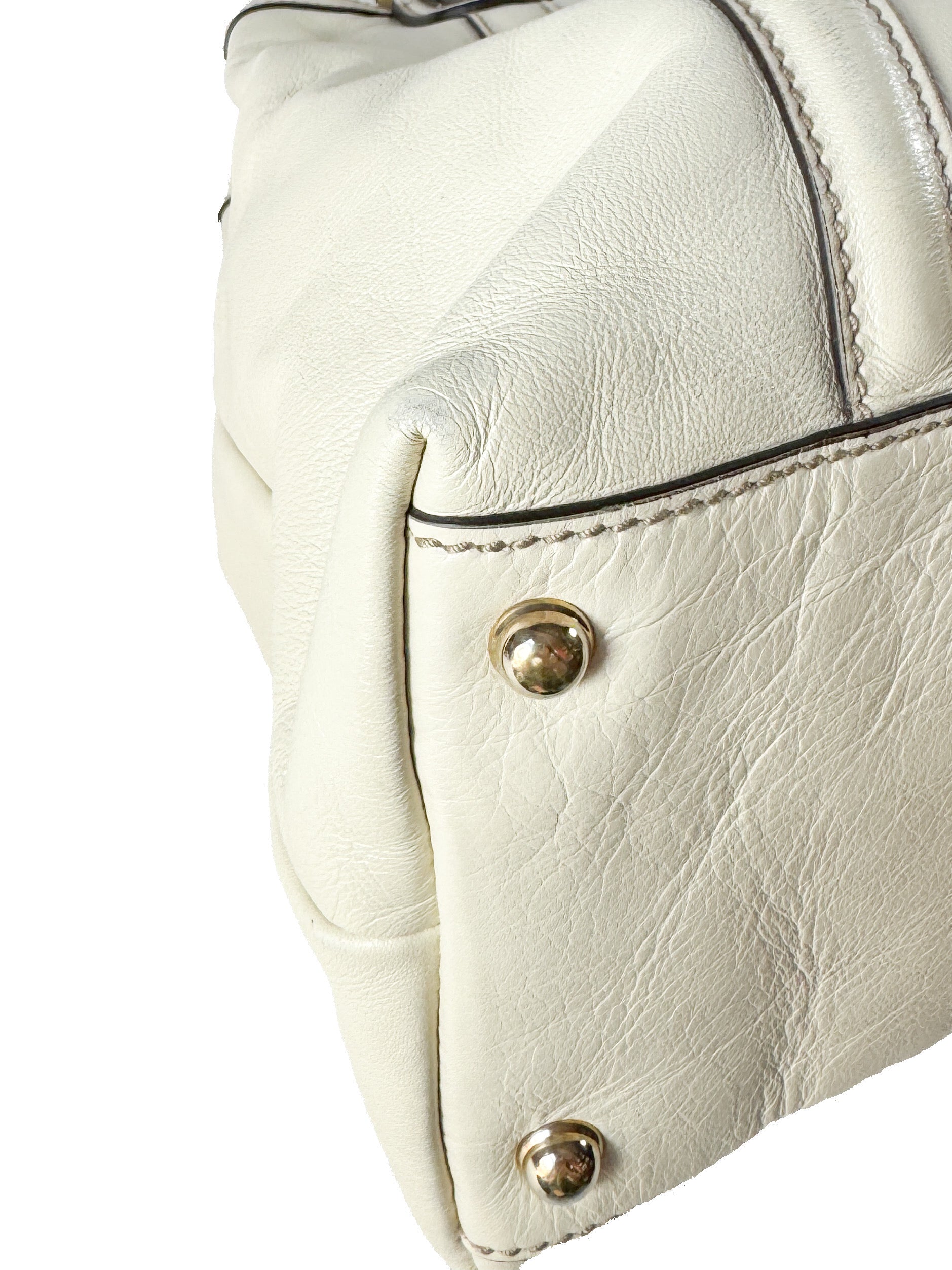 Gucci cream Britt leather shoulder bag 213317 *as is*