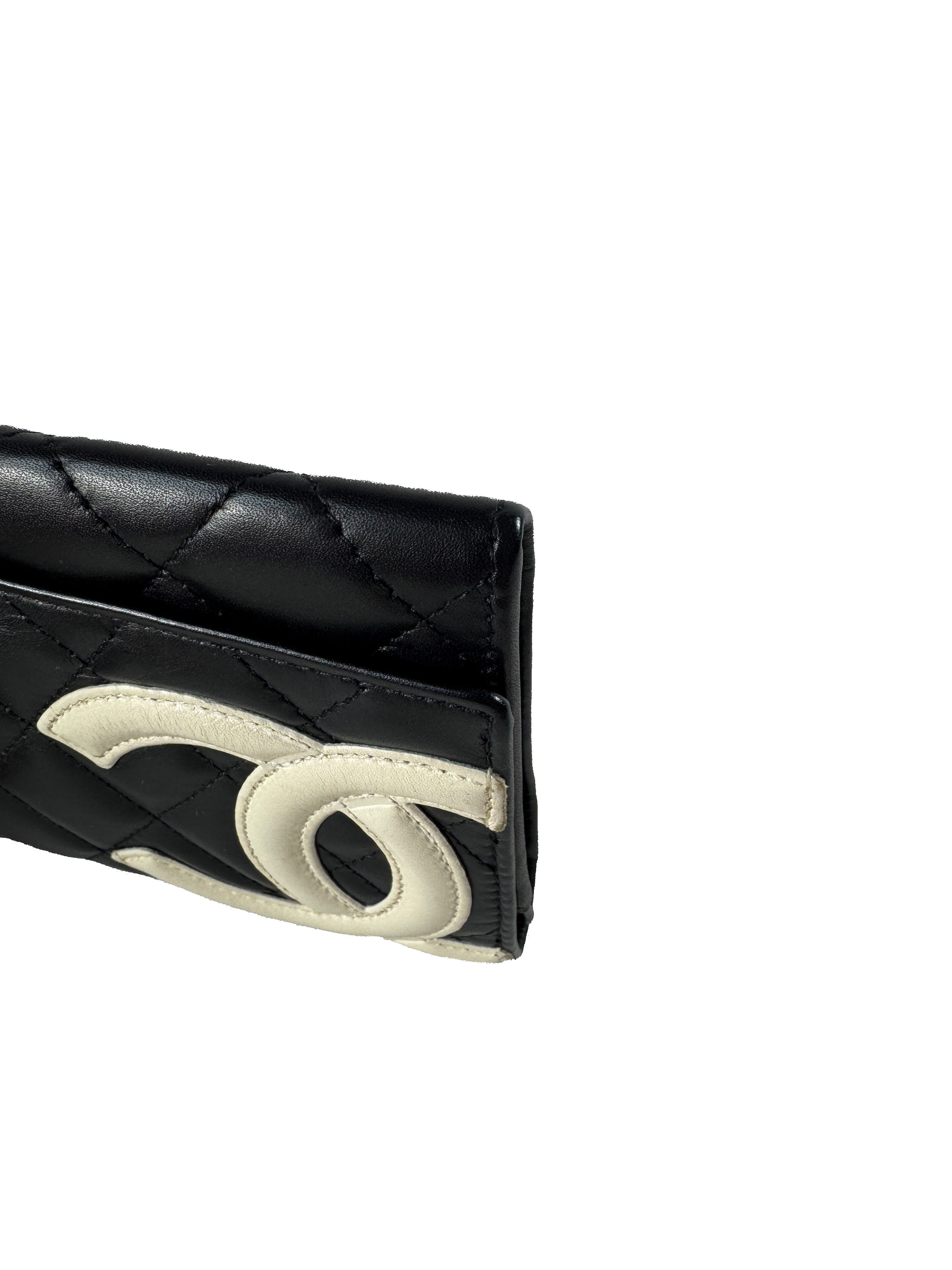 Chanel black/white quilted Cambon flap wallet 11434234