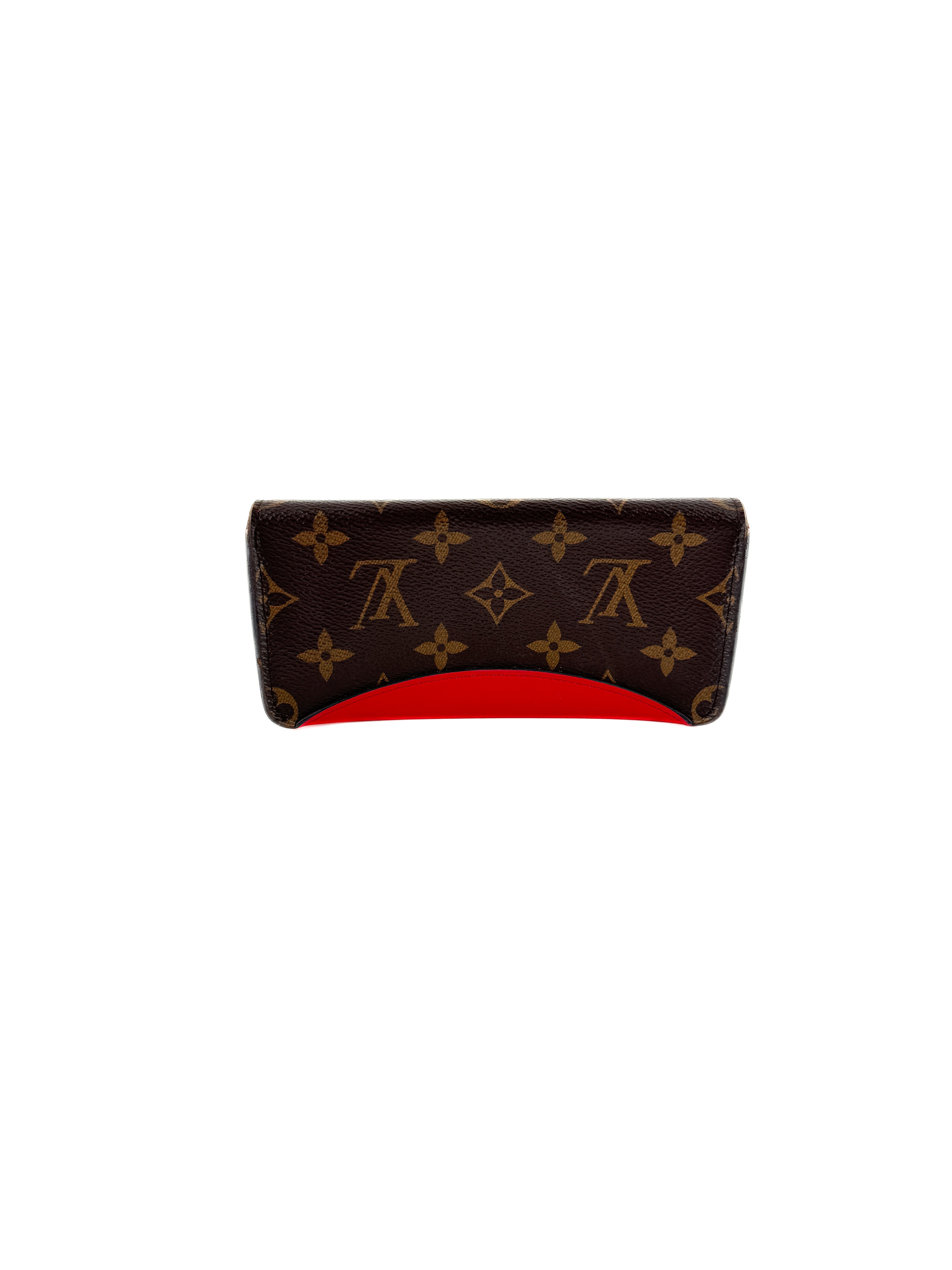 Louis Vuitton monogram/red eyeglass case SP4149