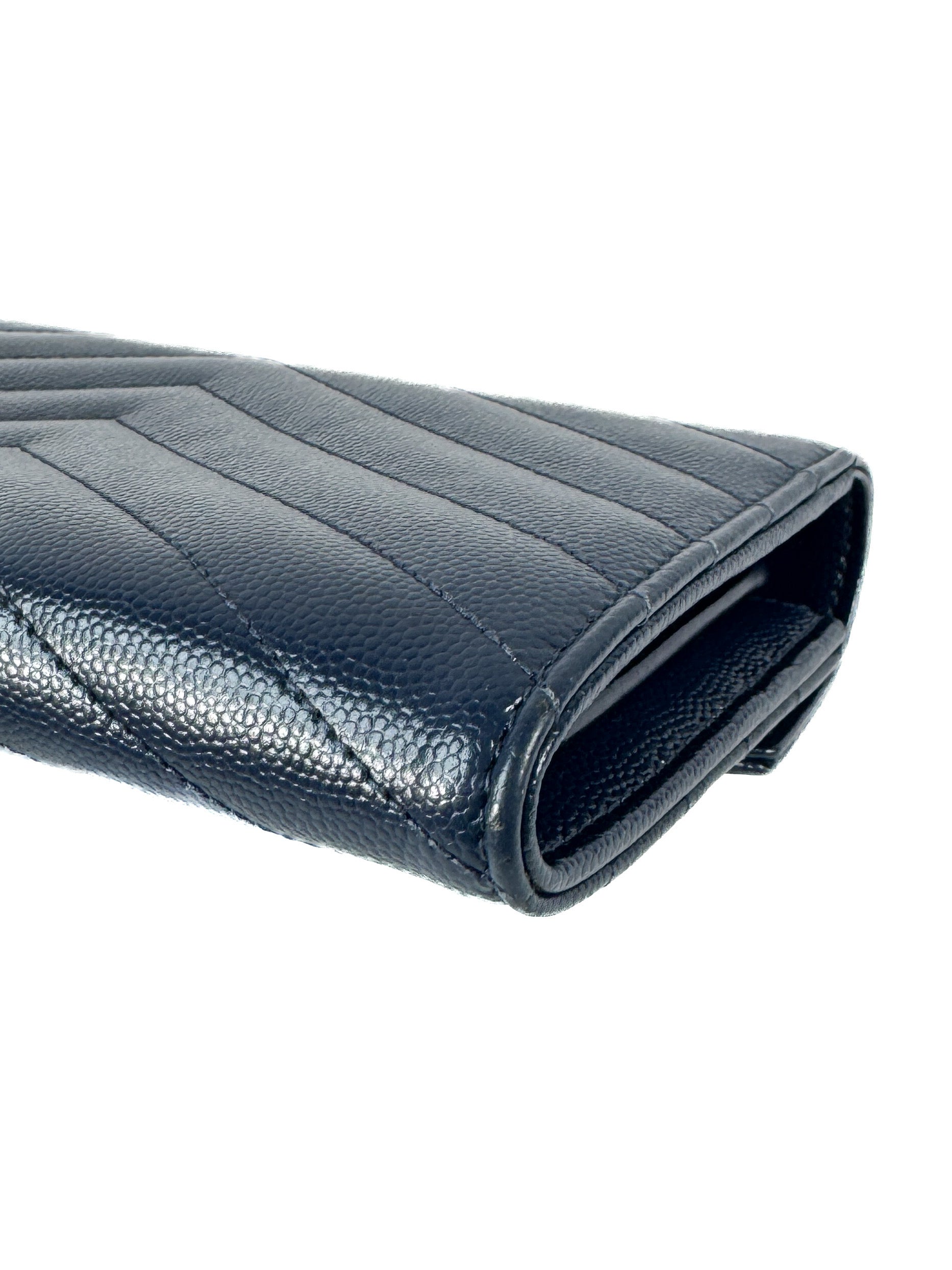 Saint Laurent navy Cassandre long wallet CFP3722640618