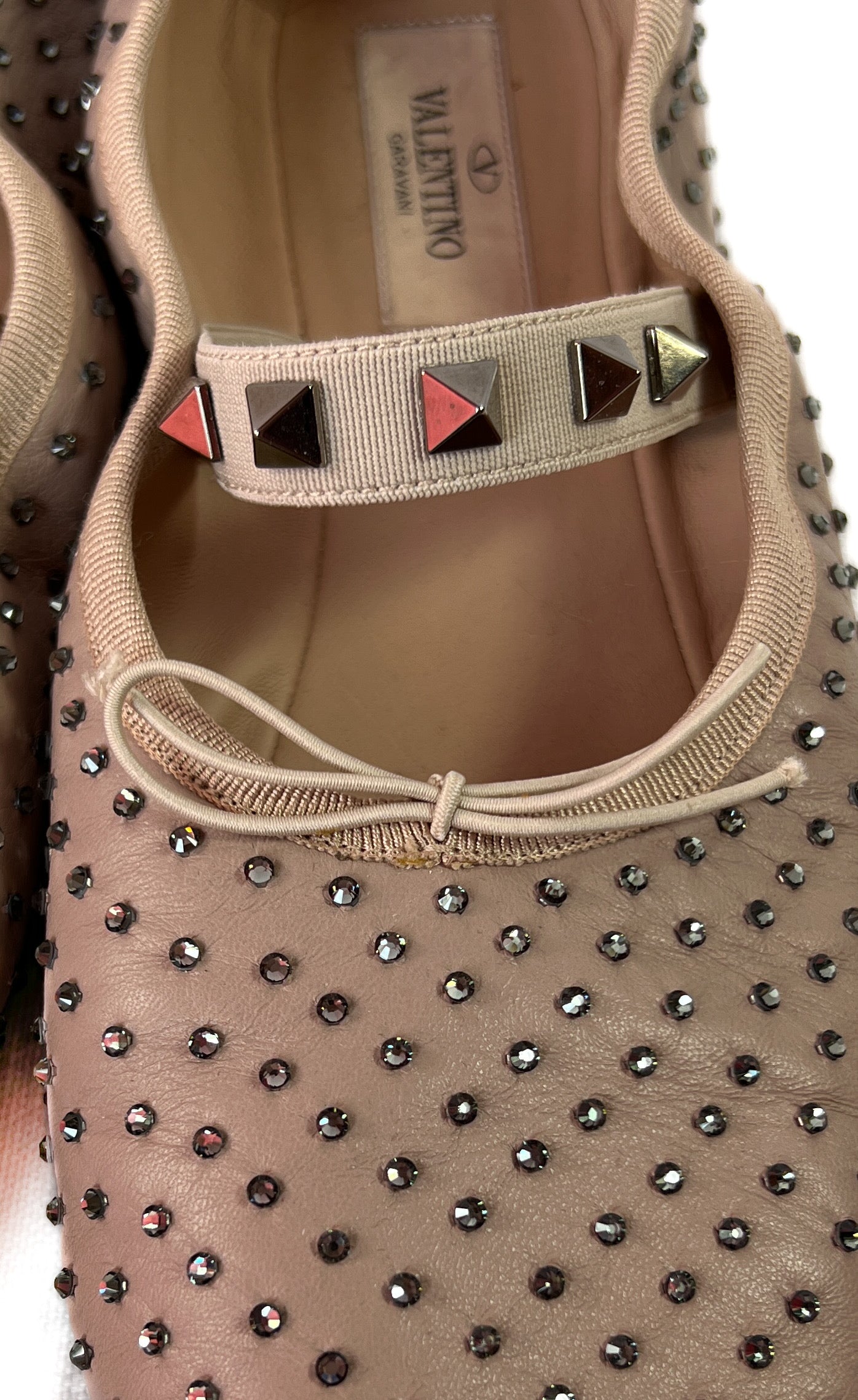 Valentino Garavani rockstud Mary Jane ballerina flats size 38.5