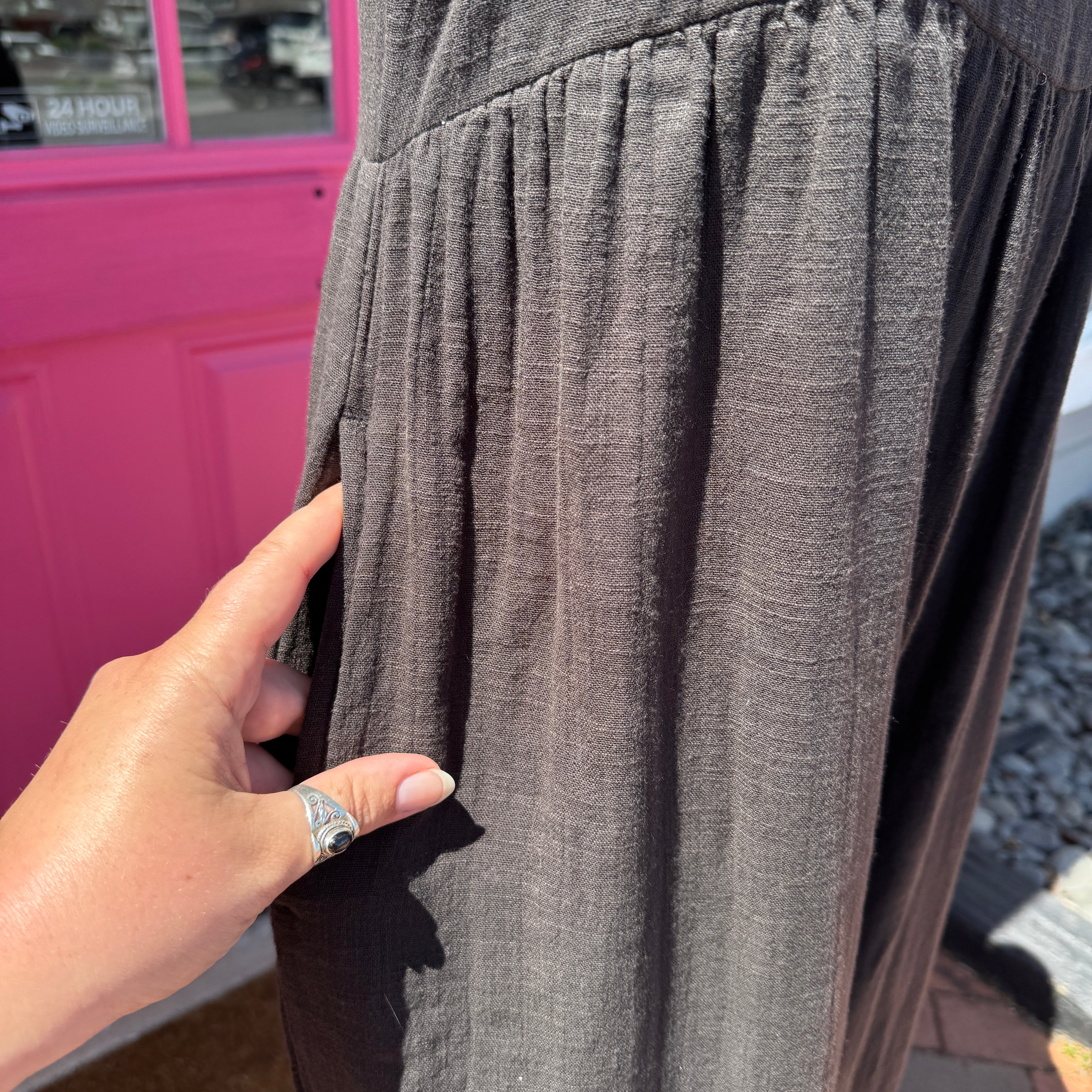 Lucy & Yak black cotton jumpsuit size 10