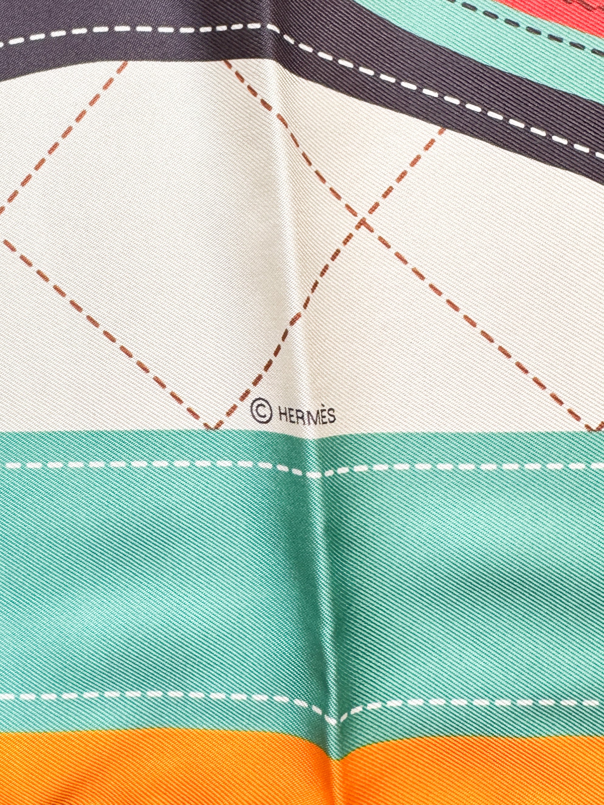 Hermès tapis de selle silk scarf NWT