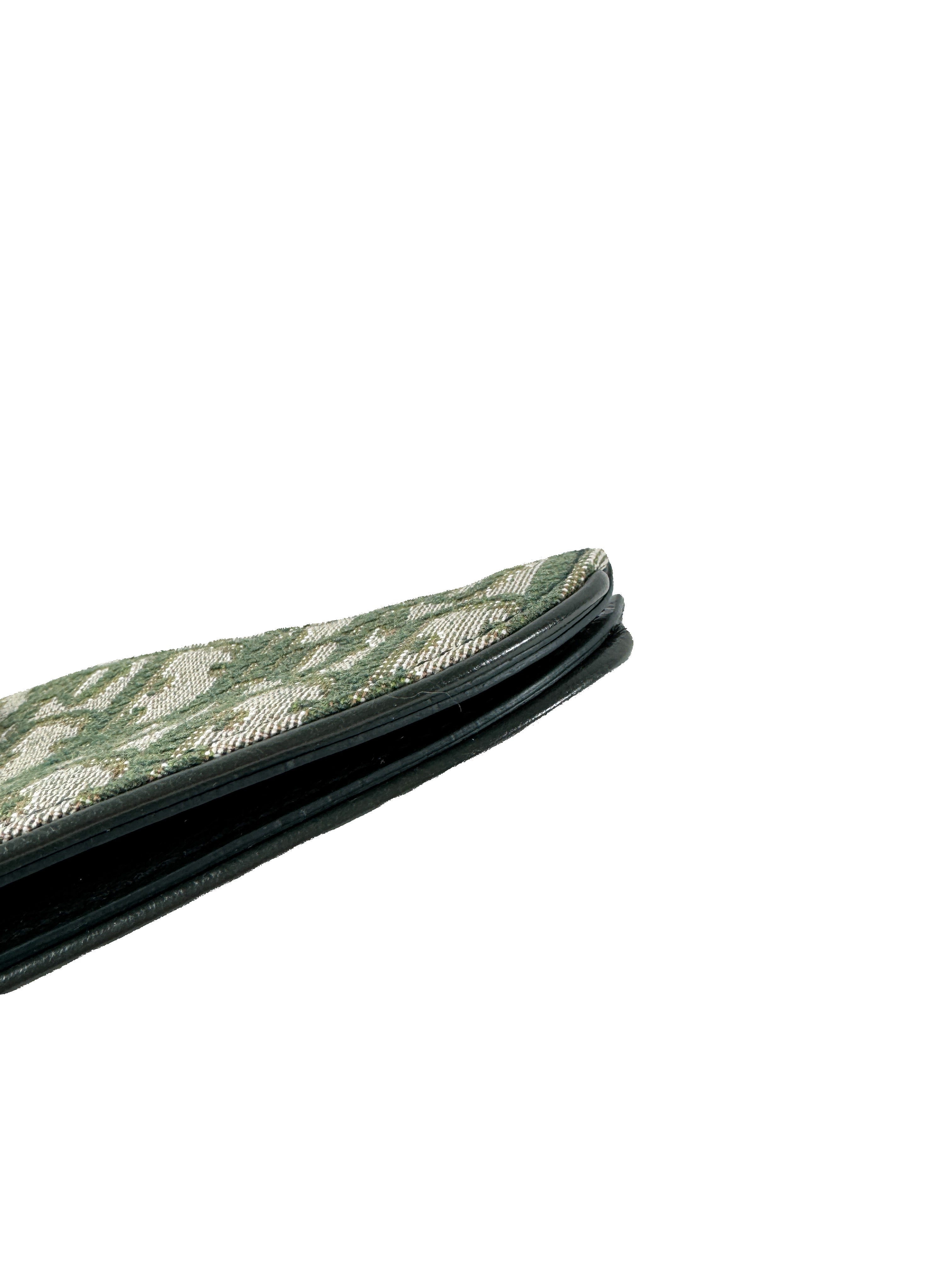Dior olive signature saddle key pouch 1128