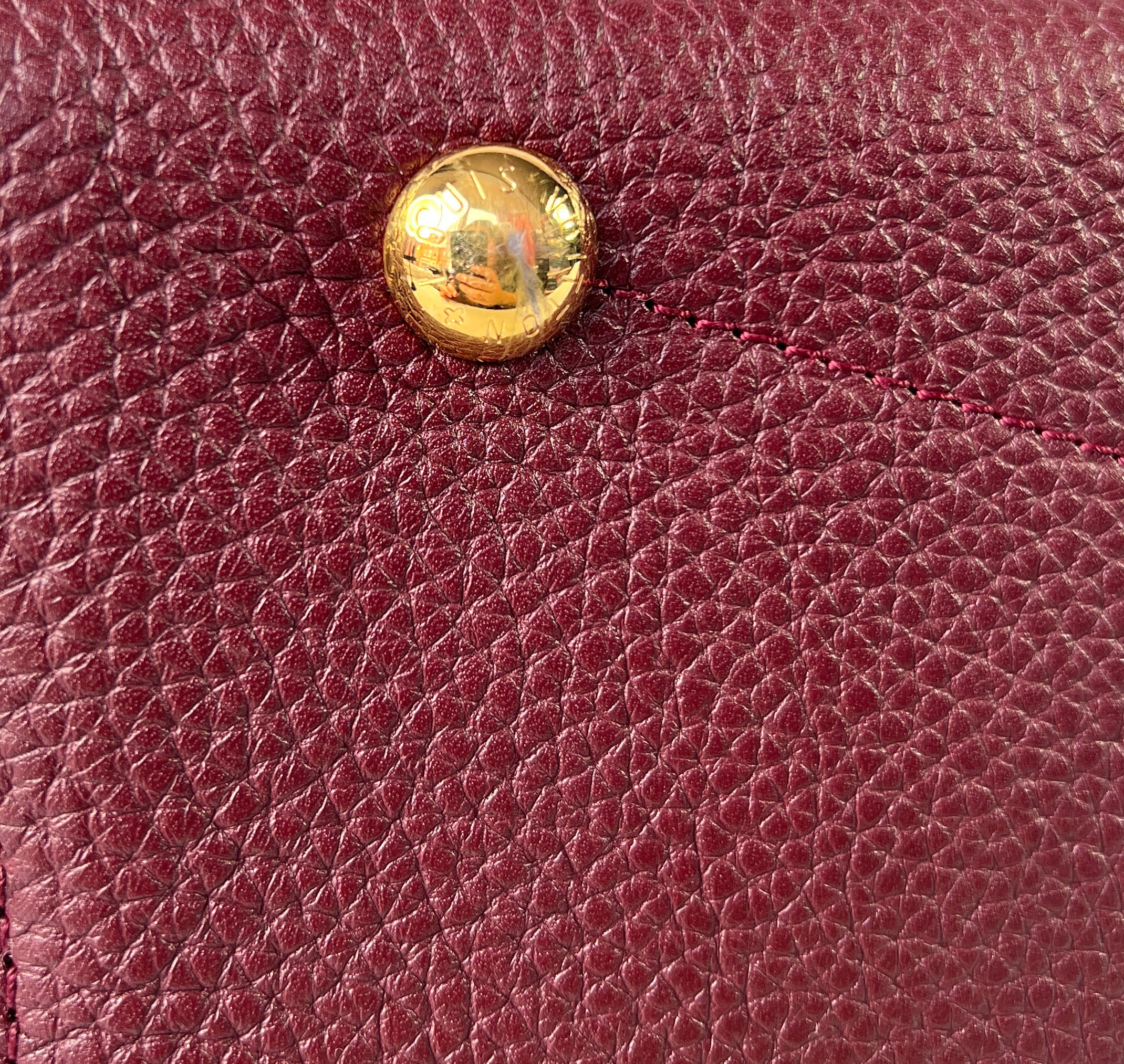 Louis Vuitton purple & pink Damier Hyde Park bag