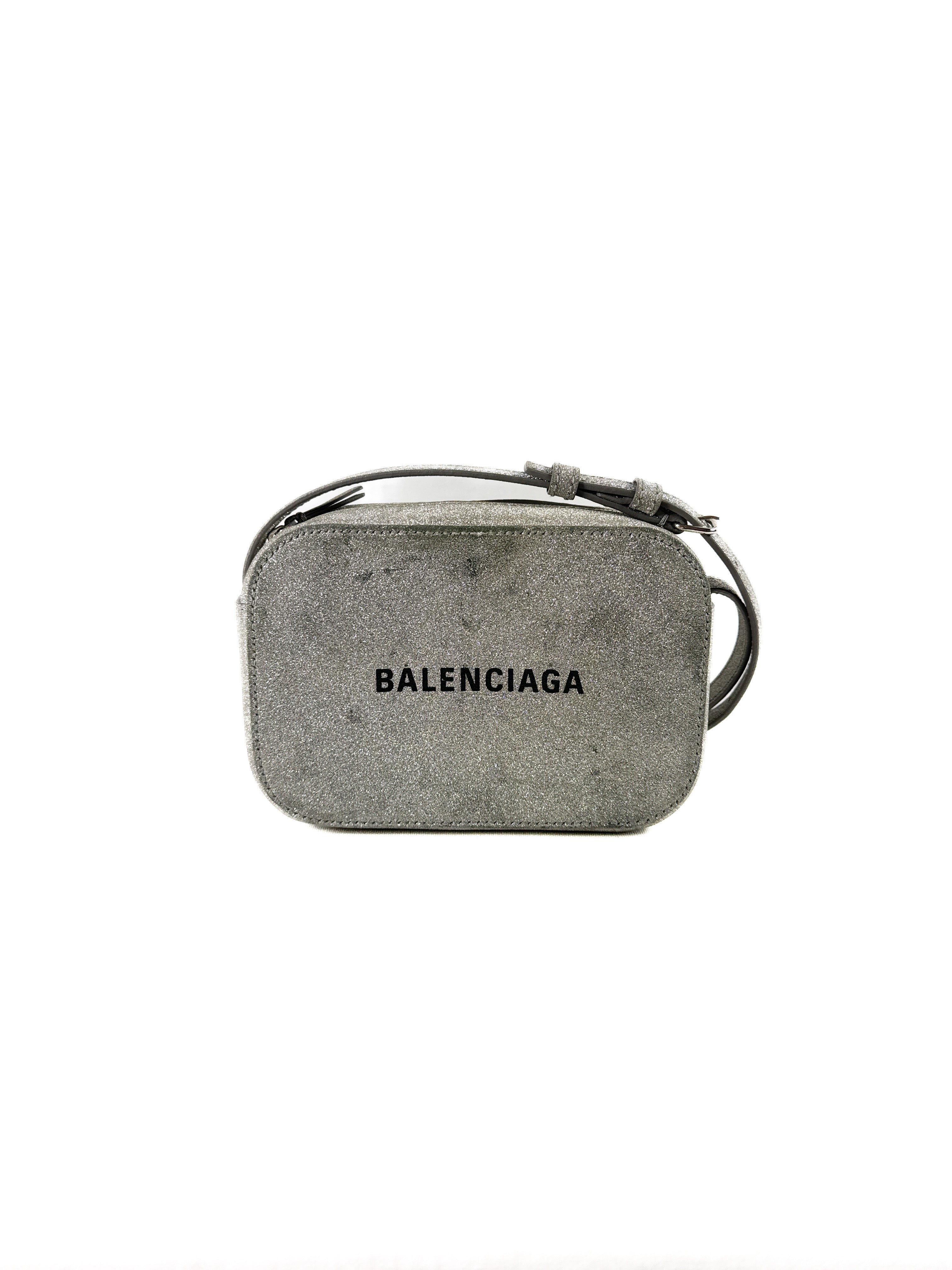 Balenciaga silver glitter everyday camera bag **as is**