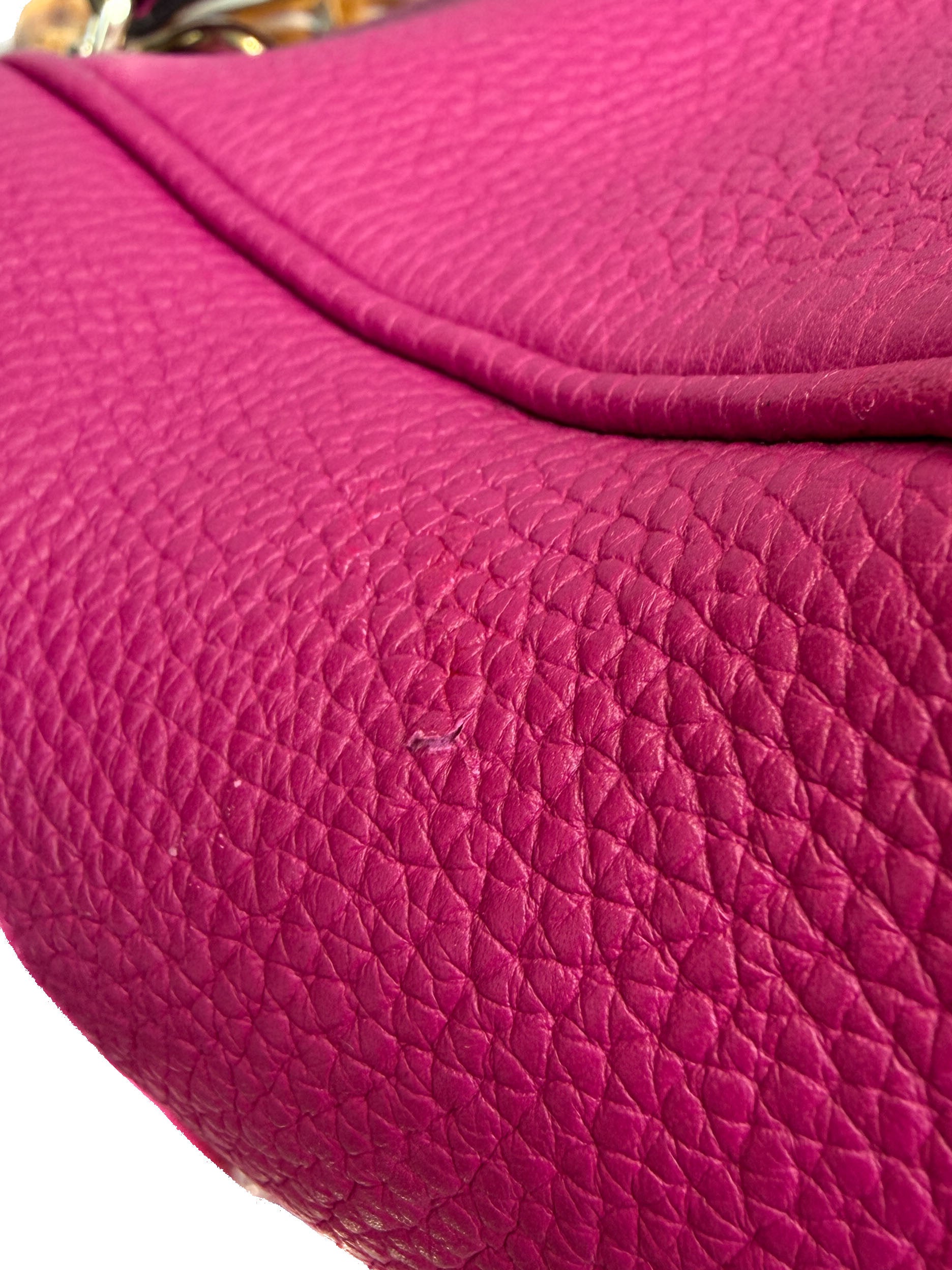 Gucci magenta small Bamboo shopper tote 368823 001998