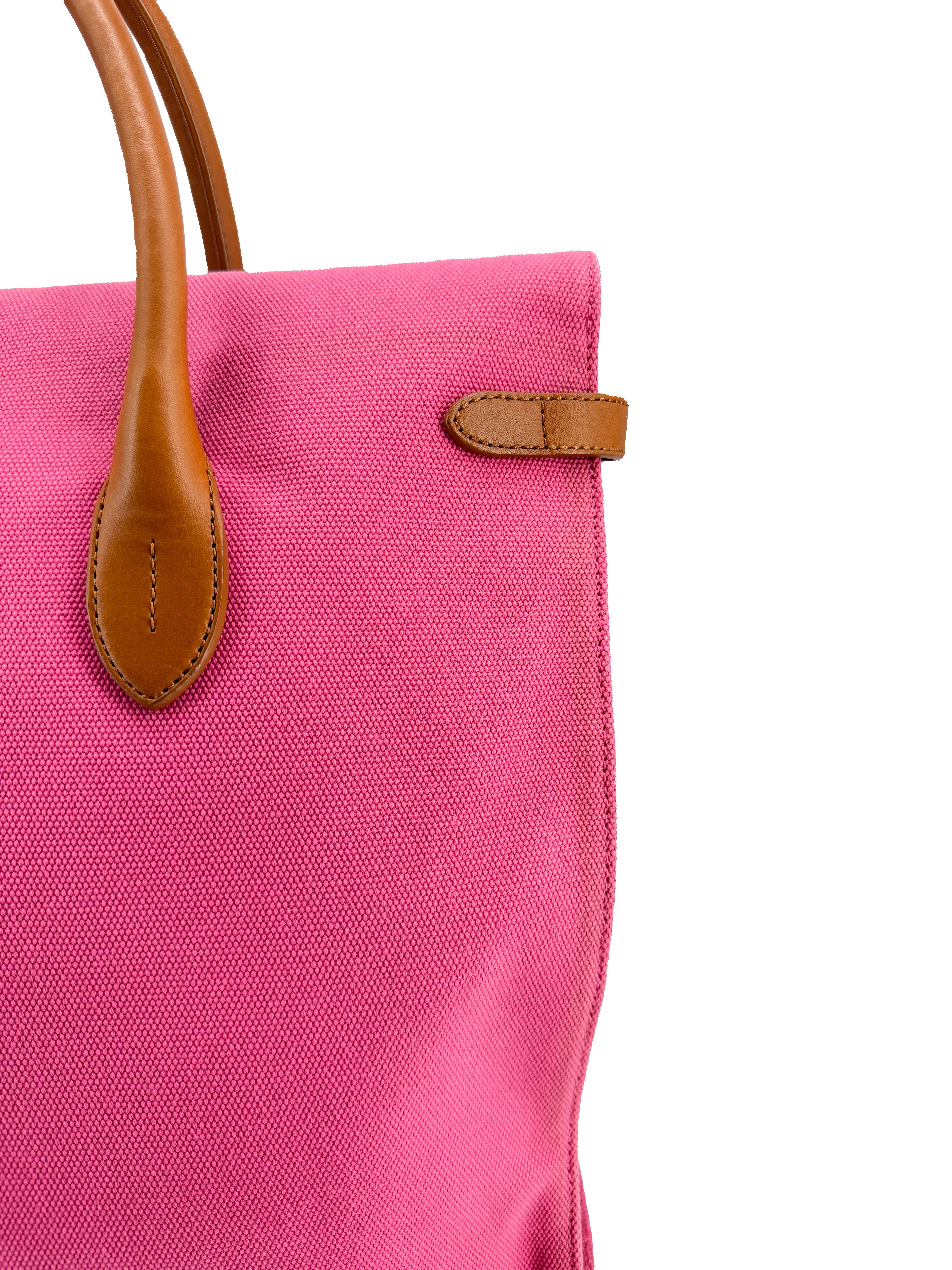 Ralph Lauren pink canvas Ricky tote