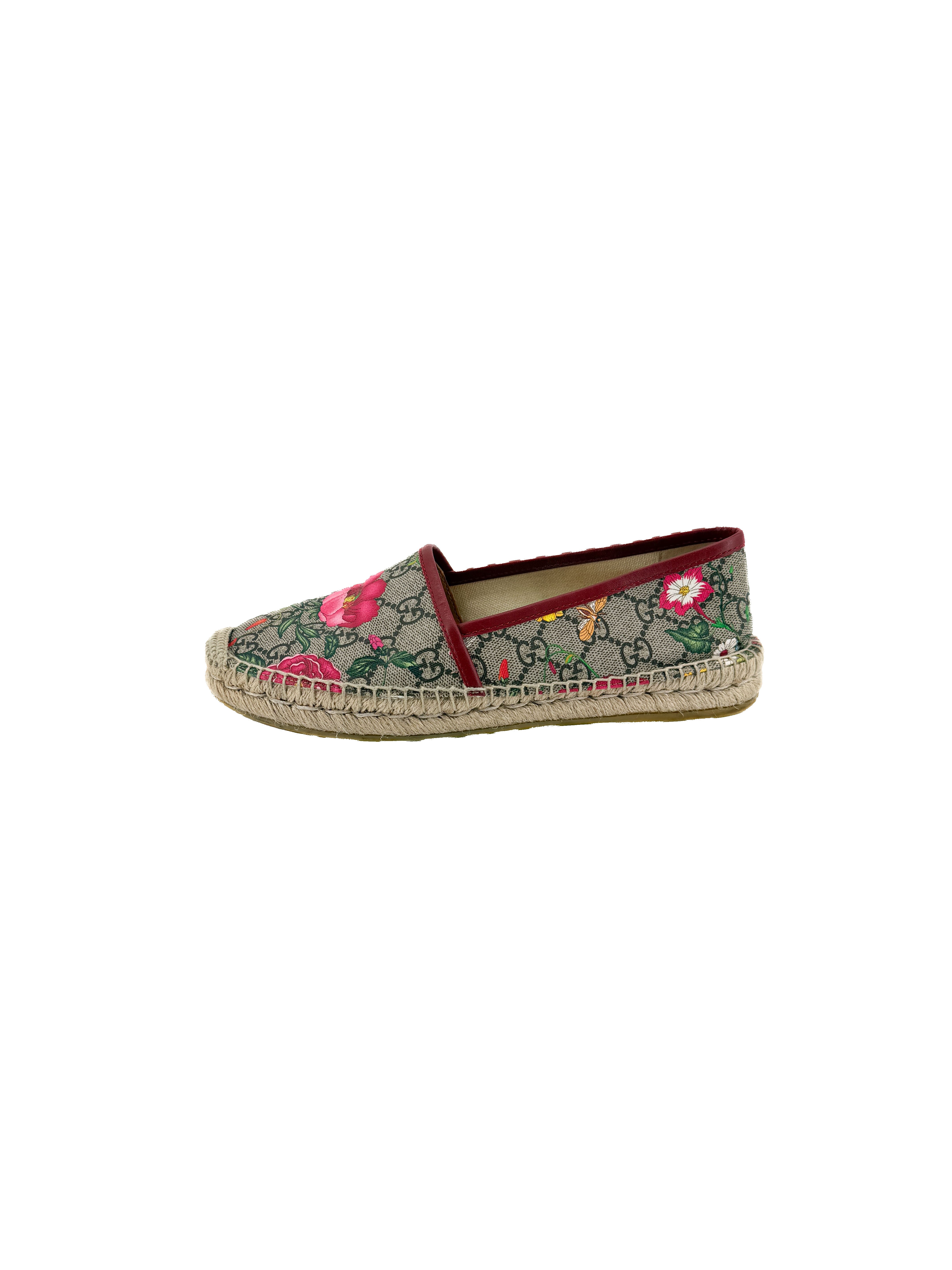 Gucci floral GG espadrilles size 38 BOX