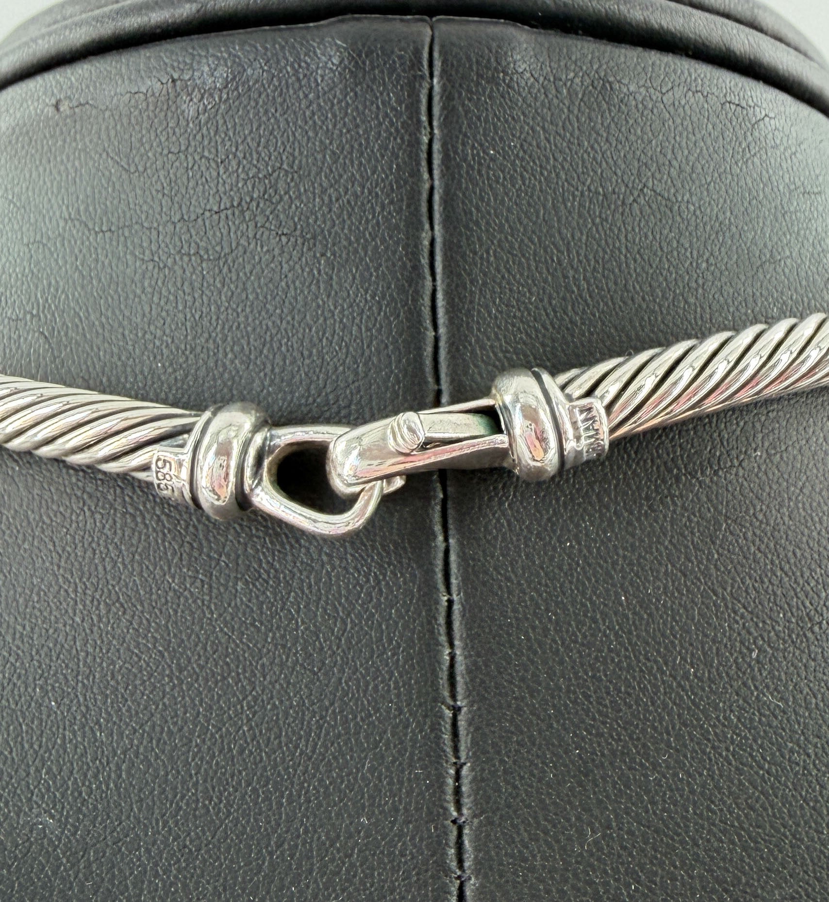 David Yurman sterling silver, 14k gold cable collar necklace - My Girlfriend's Wardrobe LLC
