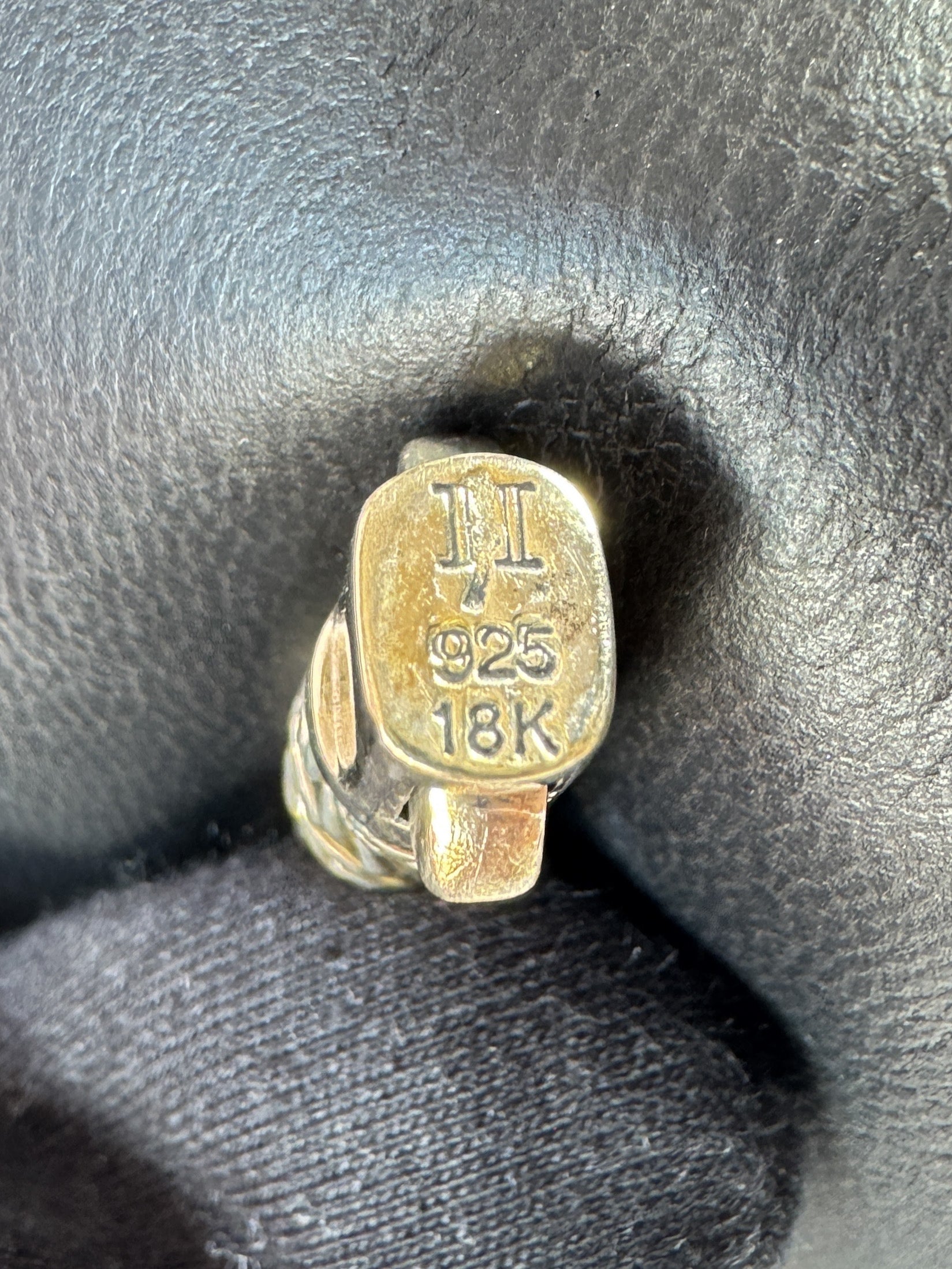 John Hardy sterling silver, 18k gold braided bracelet