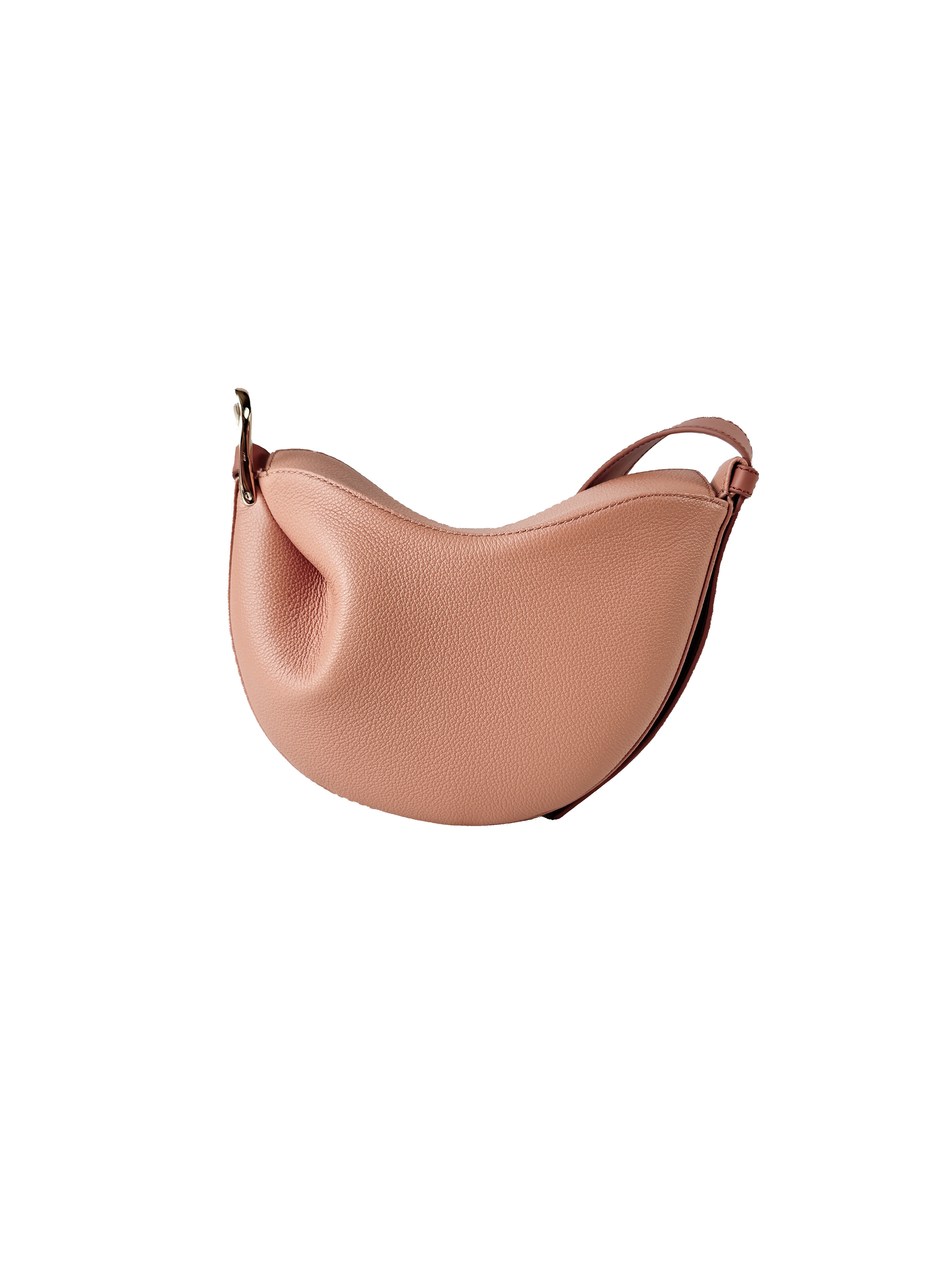 Polène peach Tonca leather crossbody