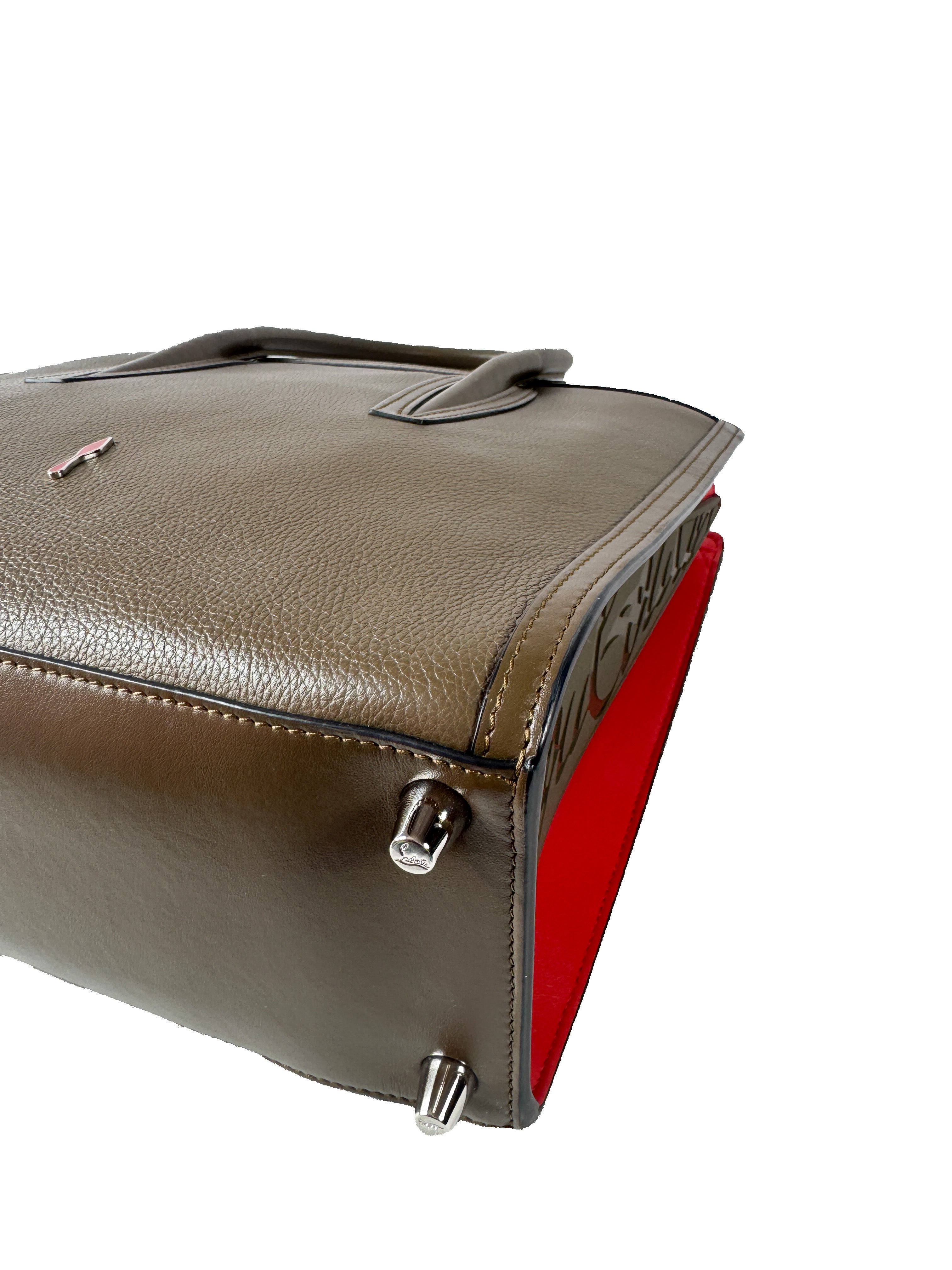 Christian Louboutin brown medium Paloma studded tote