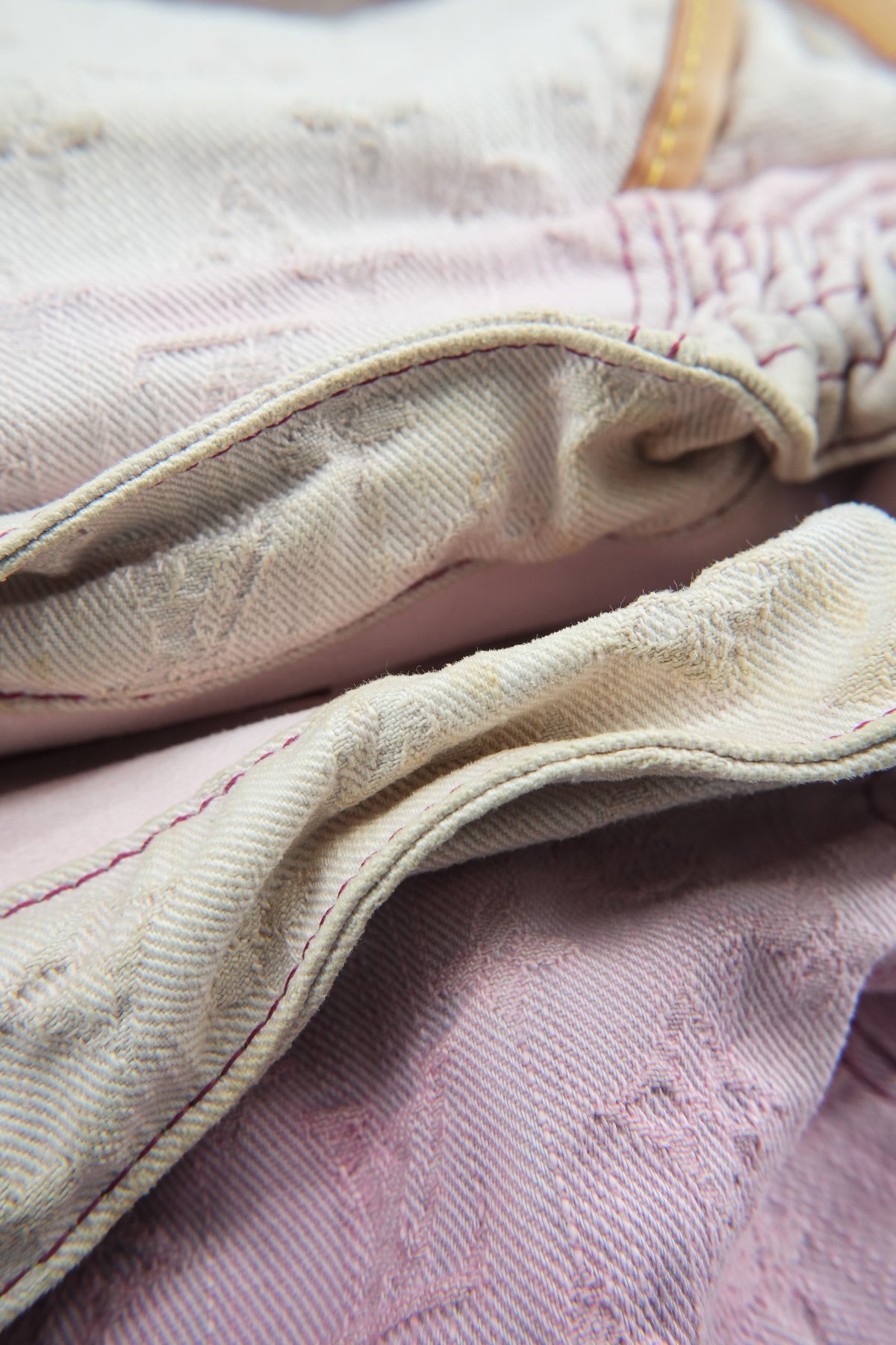 Louis Vuitton Sunshine pink denim monogram FL0130