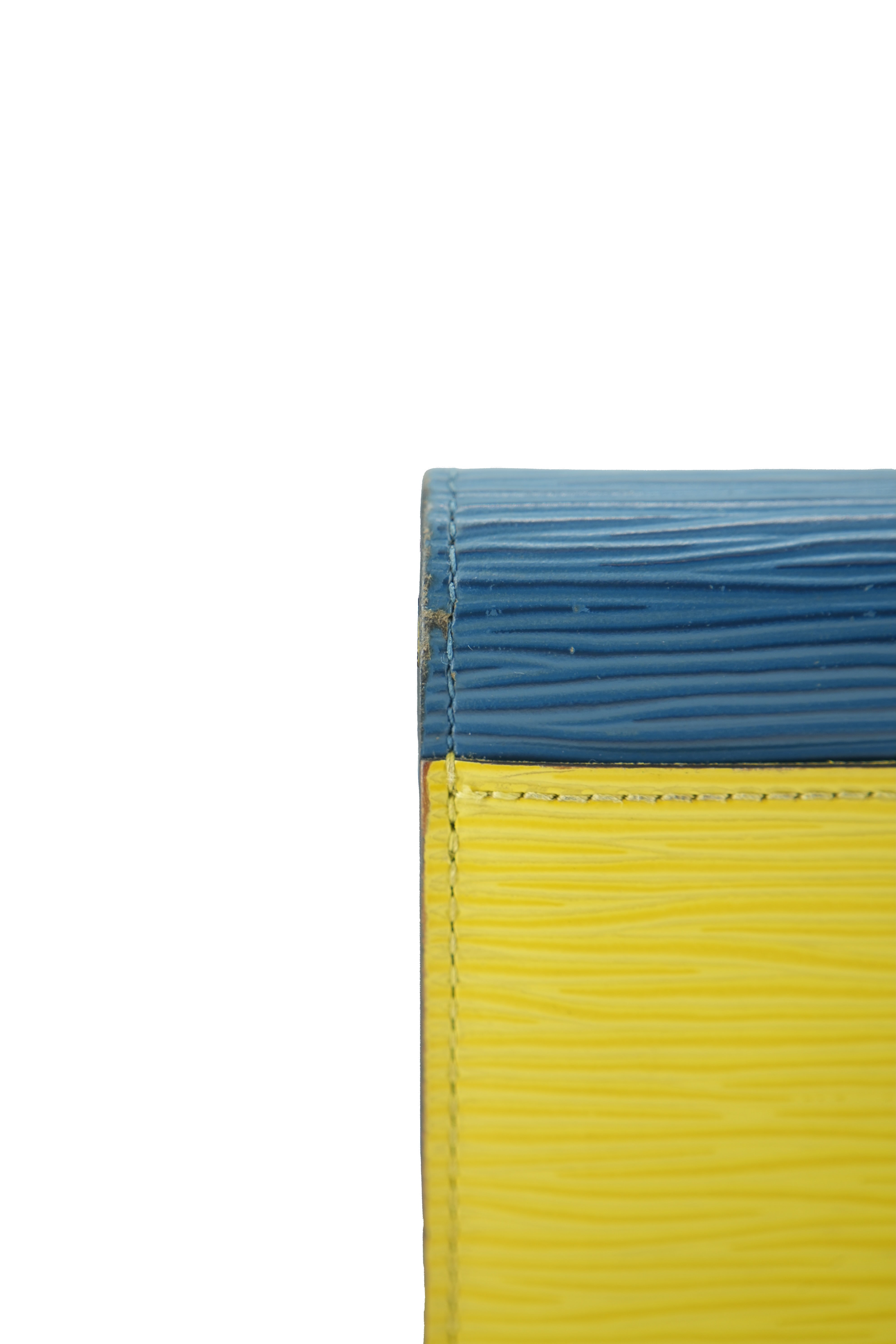 Louis Vuitton epi leather yellow blue Sarah wallet (no datecode)