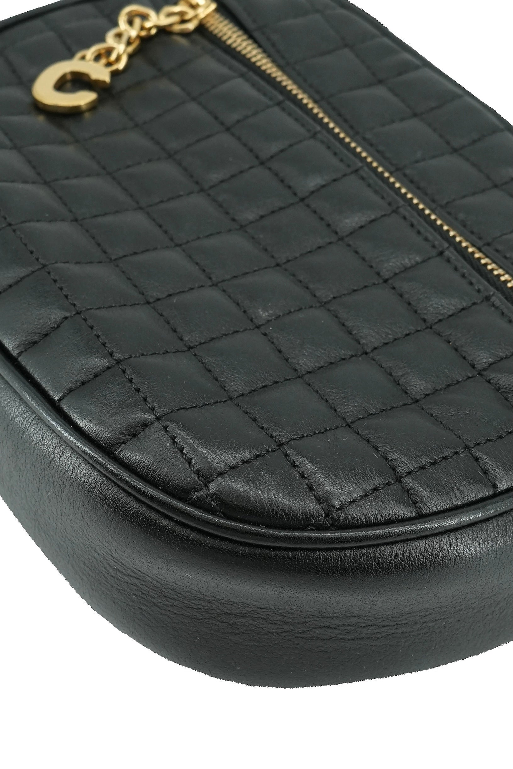 Celine black quilted leather small C crossbody S-CE-4158