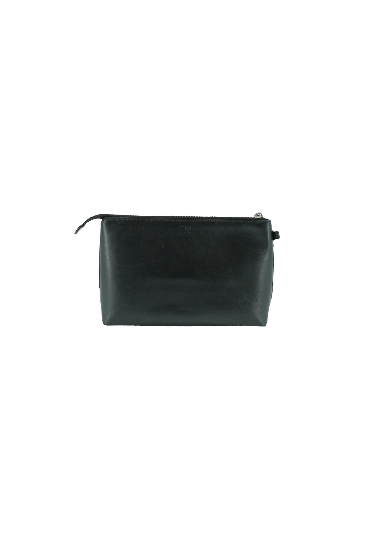 Fendi black Monster eyes pouch clutch 0059