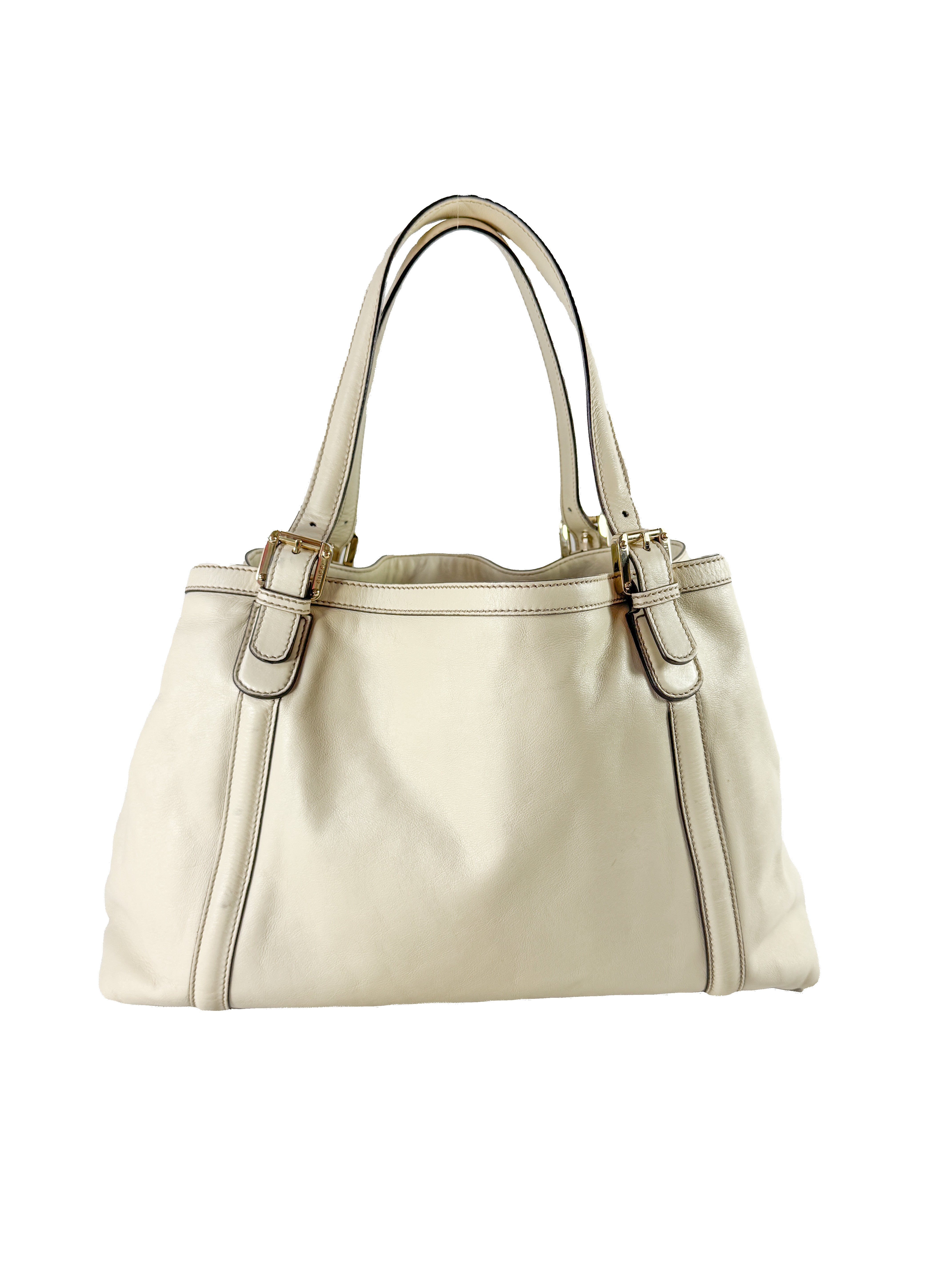 Gucci cream Britt leather shoulder bag 213317 *as is*