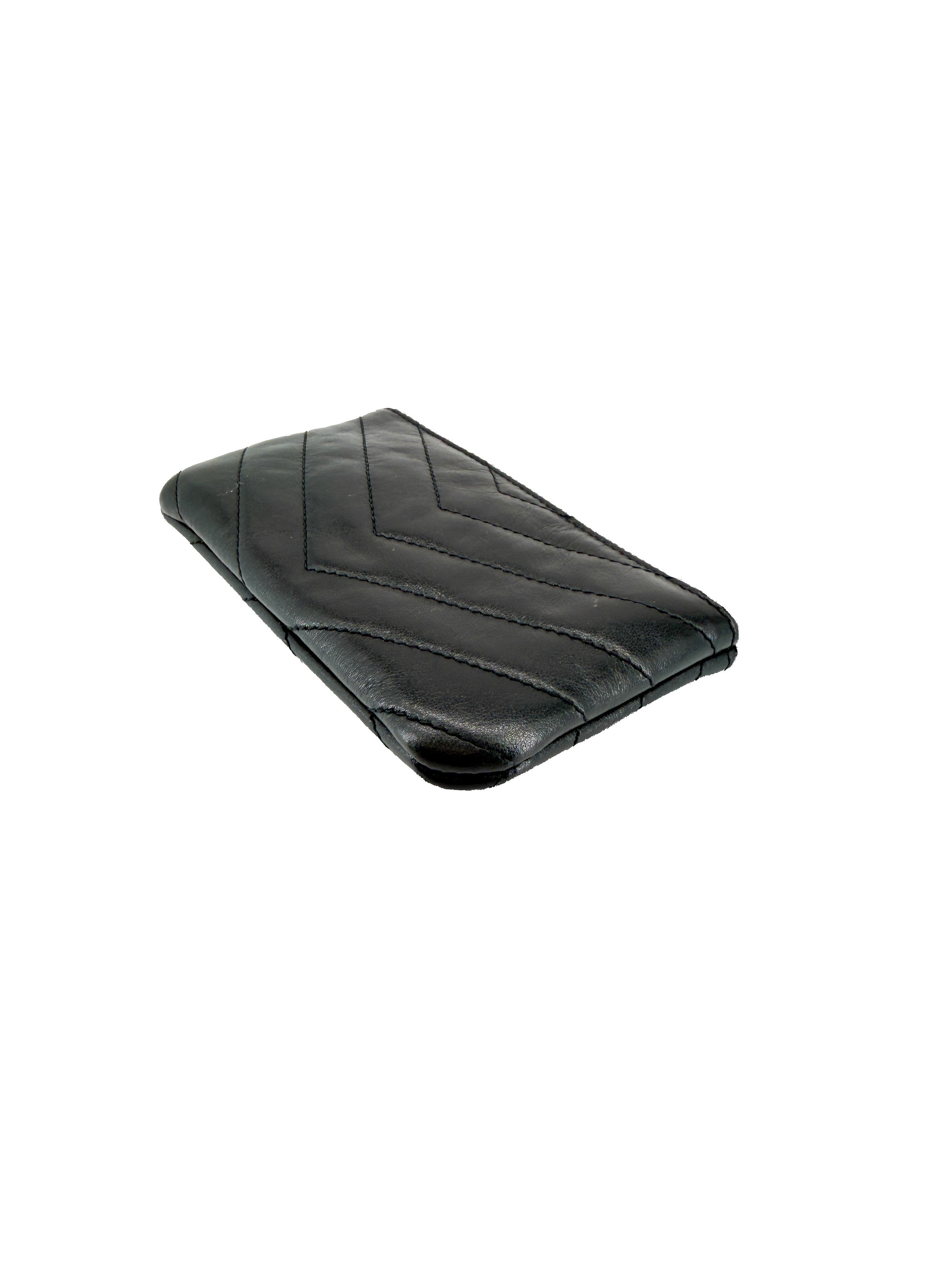 Saint Laurent black Cassandre key pouch CFP438386-0720