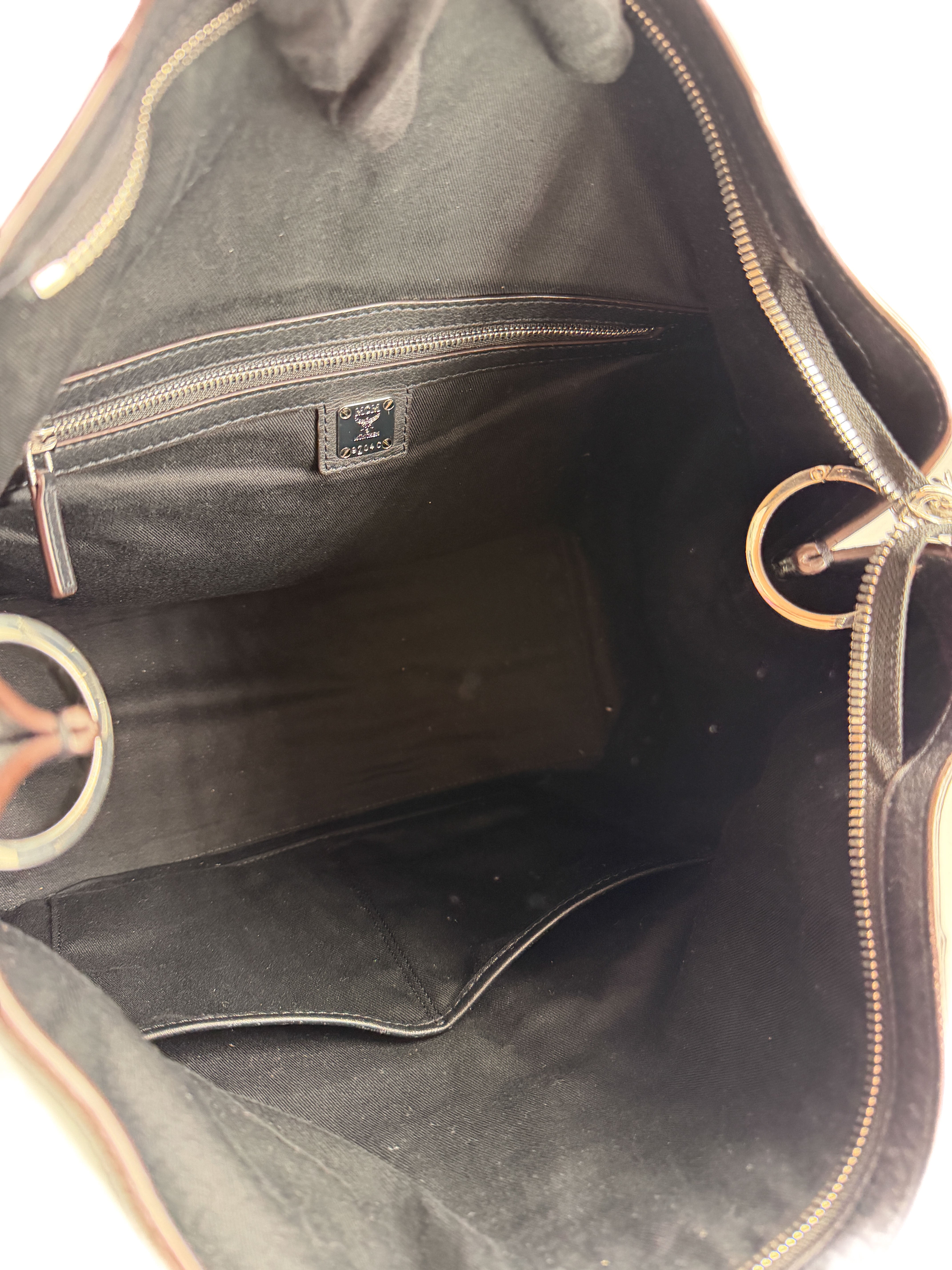 MCM black leather Klara hobo